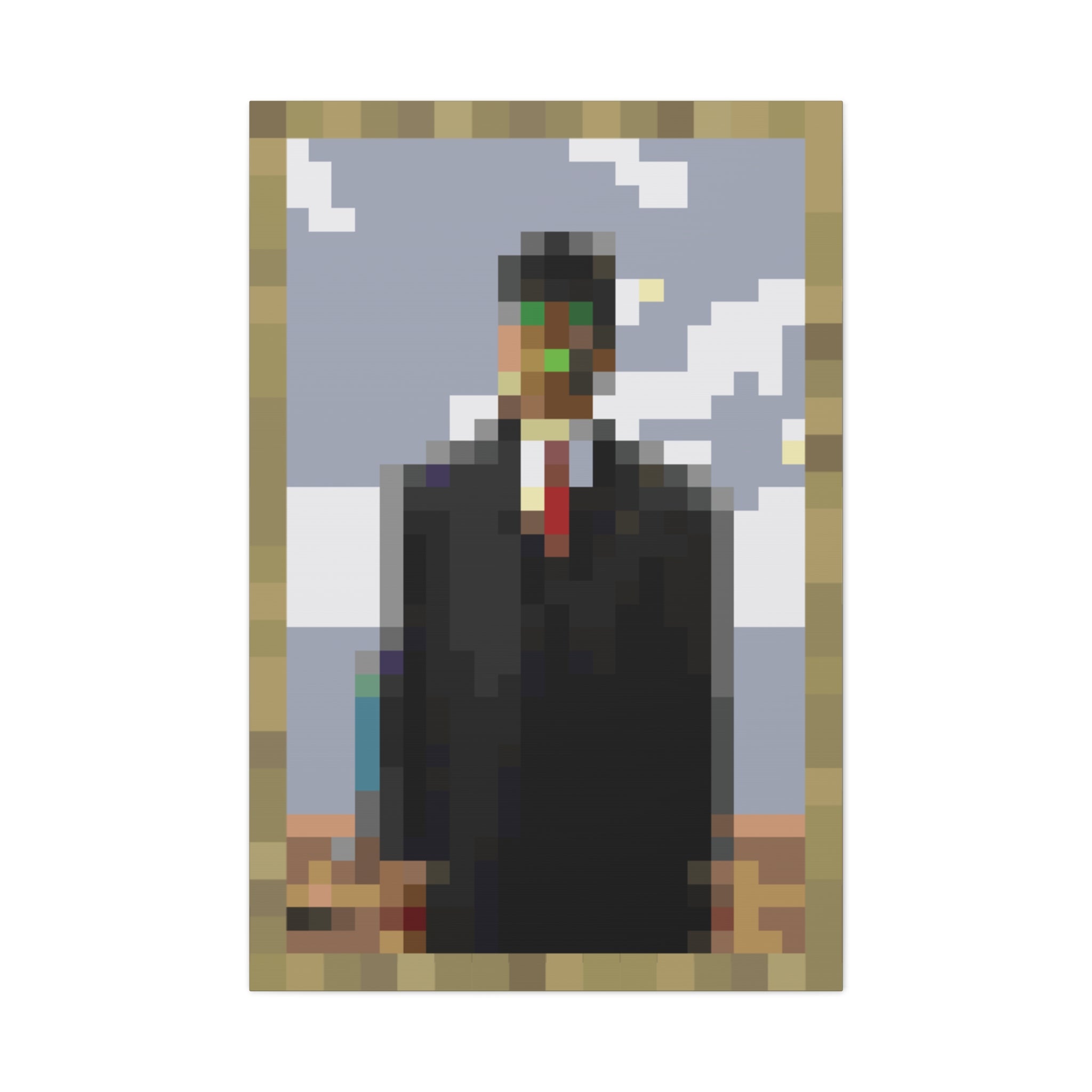 The Son of Man Pixel-Style Matte Canvas Print