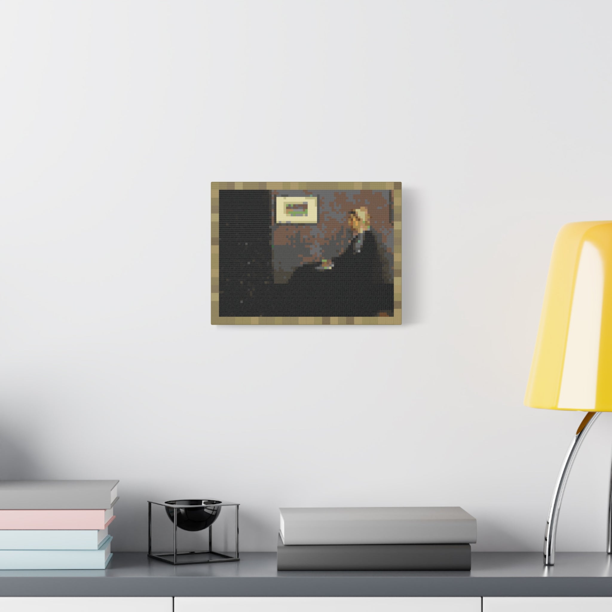 Whistler's Mother Pixel-Style Matte Canvas Print