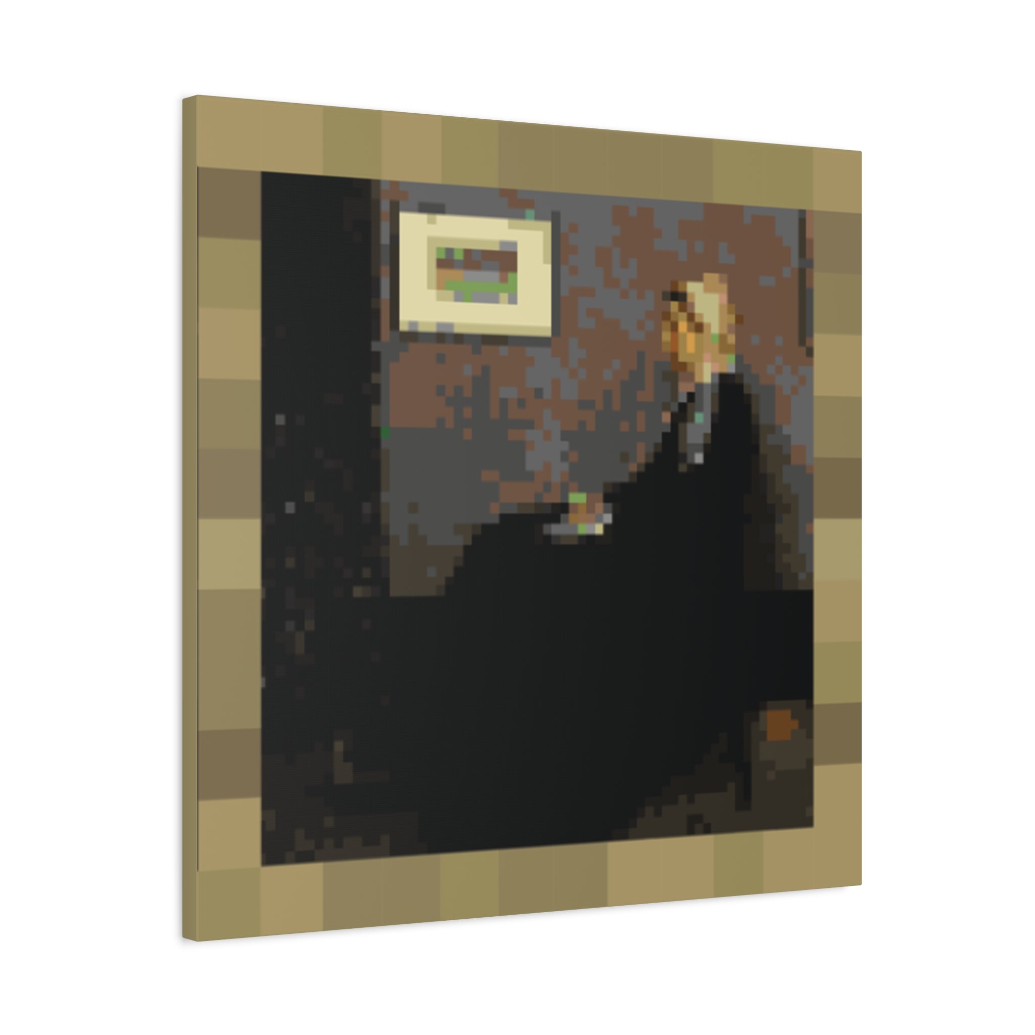 Whistler's Mother Pixel-Style Matte Canvas Print