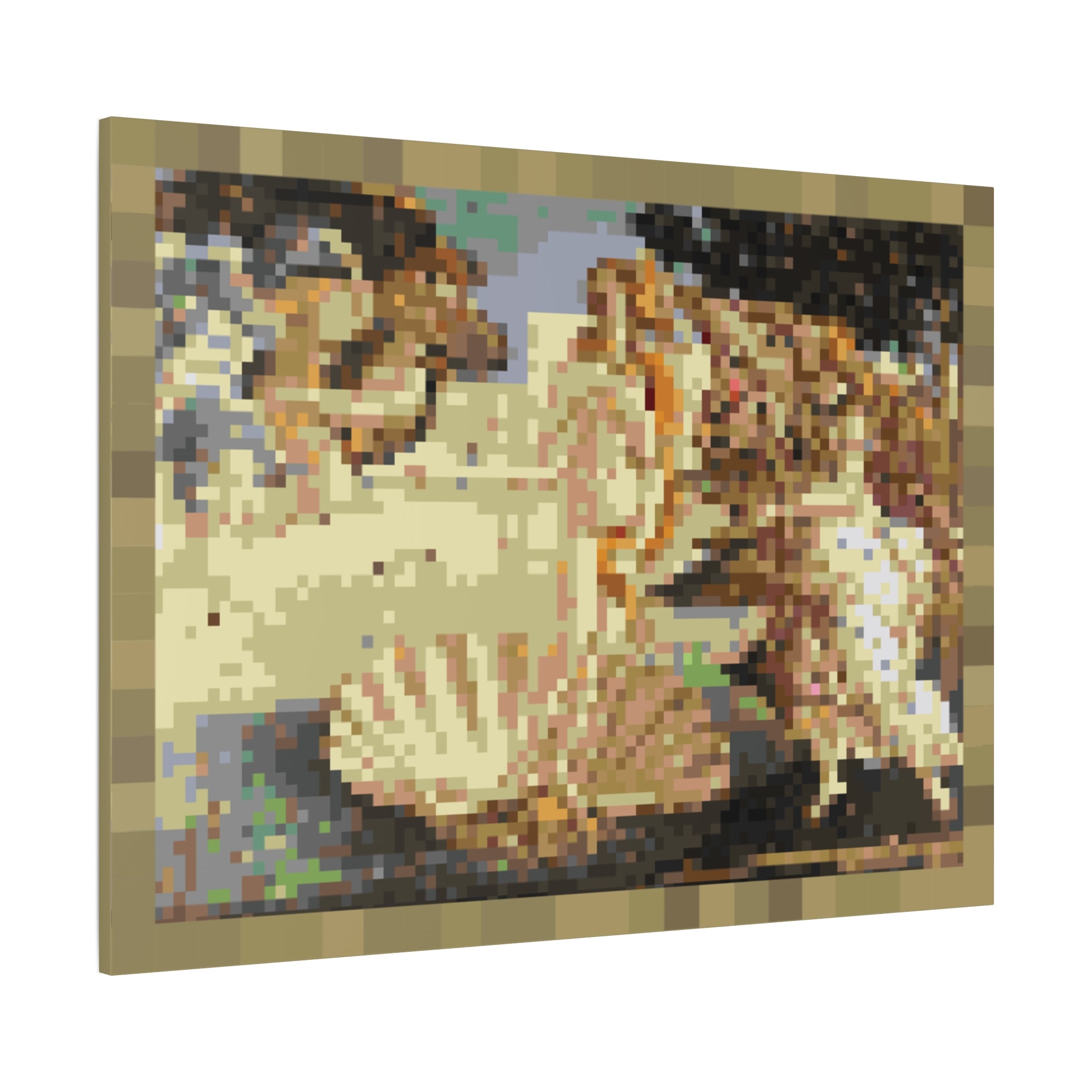 The Birth of Venus Pixel-Style Matte Canvas Print