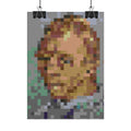 L'artiste Sans Barbe Pixel-Style Rolled Art Print