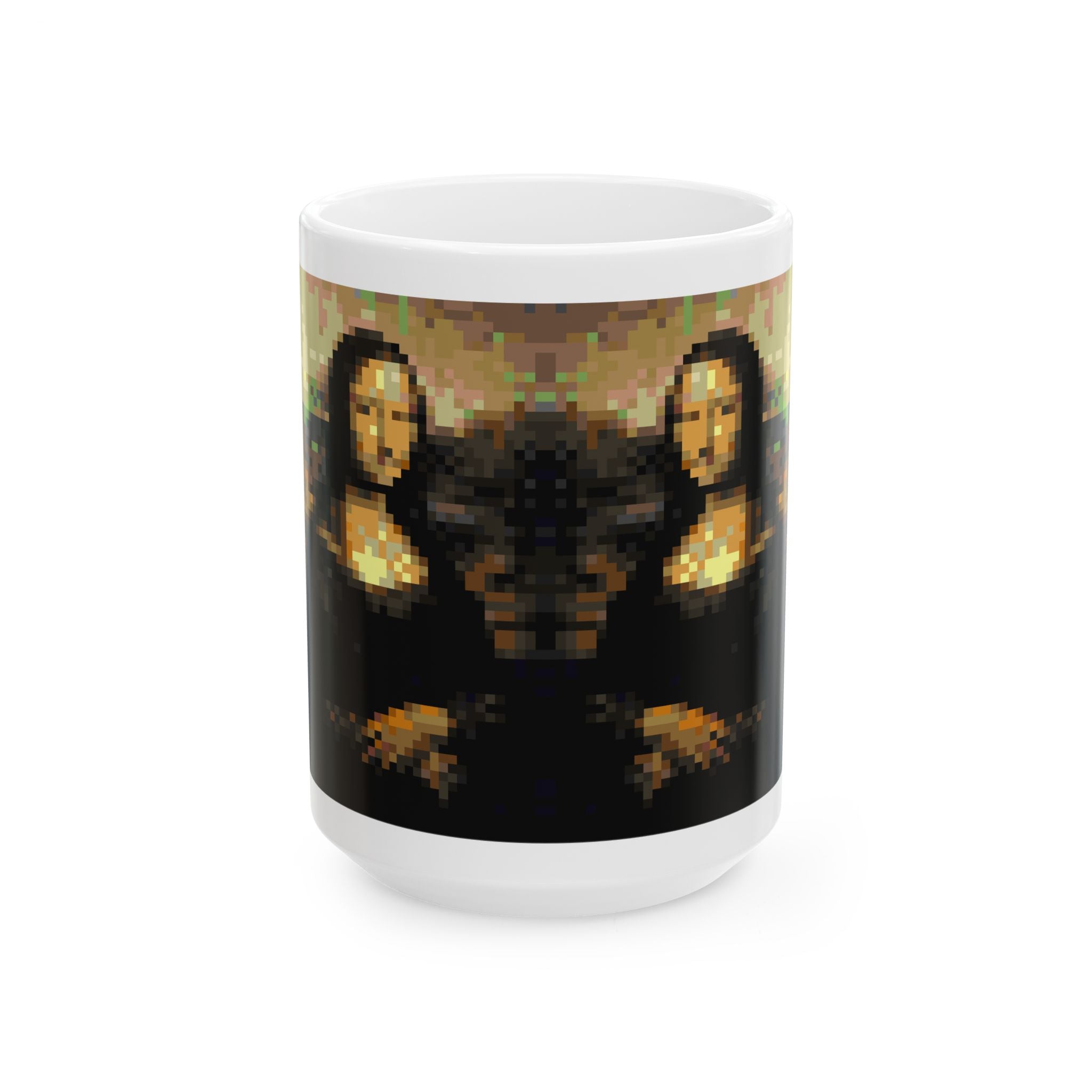 Mona Lisa Pixel-Style Ceramic Mug (11oz/15oz)