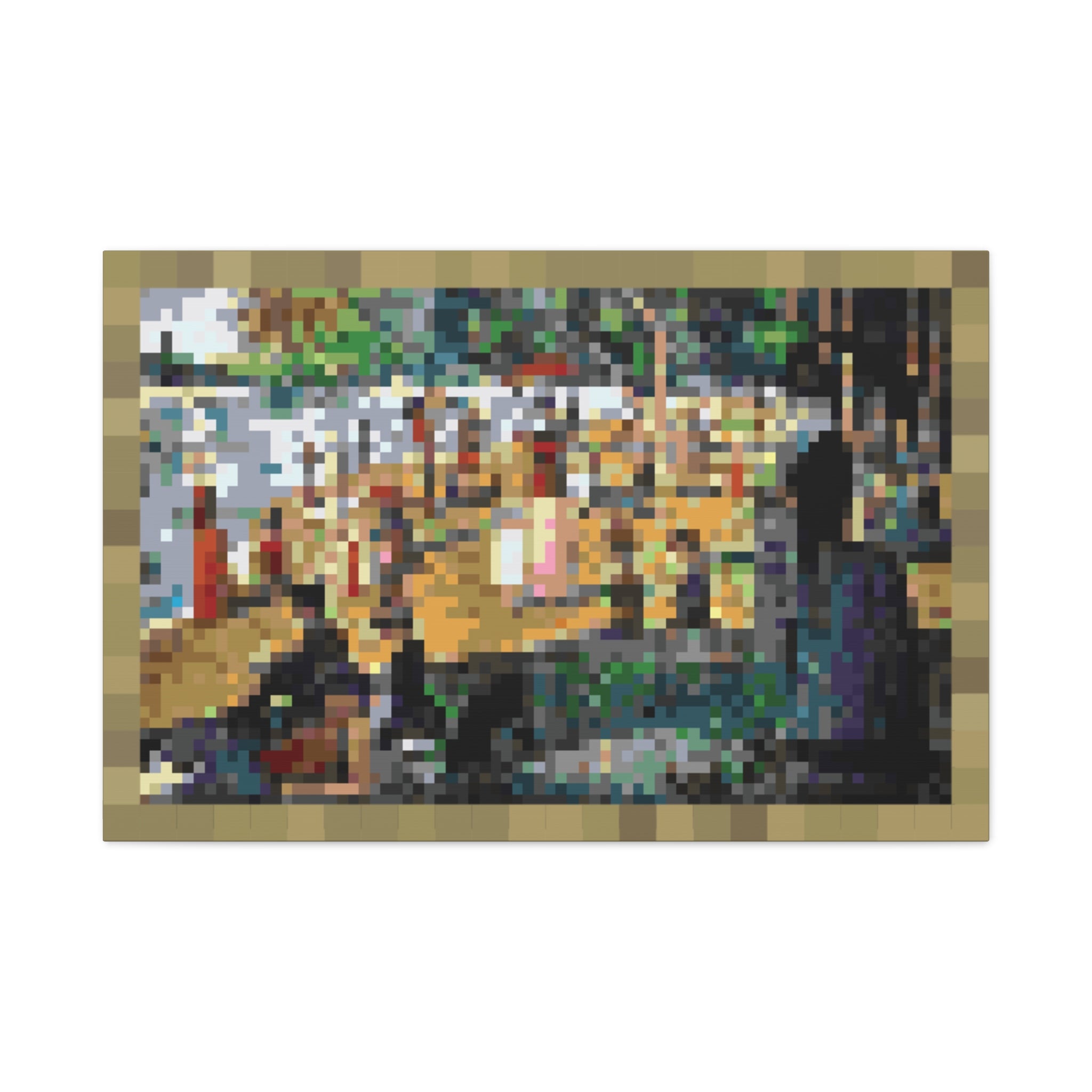 Sunday Afternoon on the Island Pixel-Style Matte Canvas Print