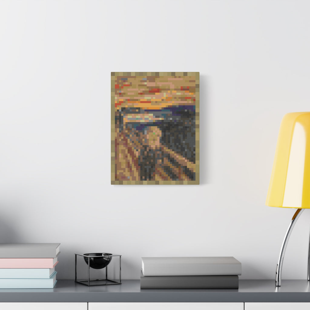 The Scream Pixel-Style Matte Canvas Print
