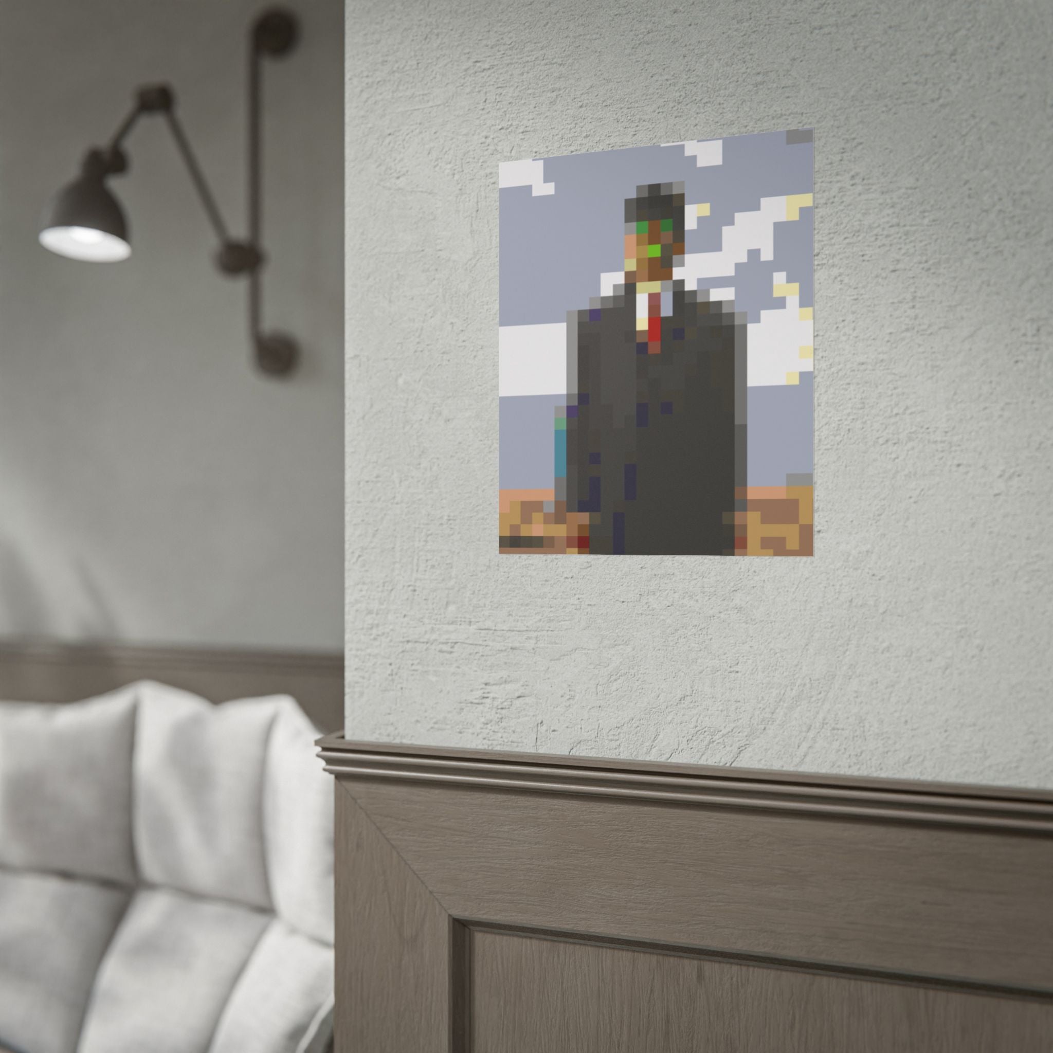 The Son of Man Pixel-Style Rolled Art Print