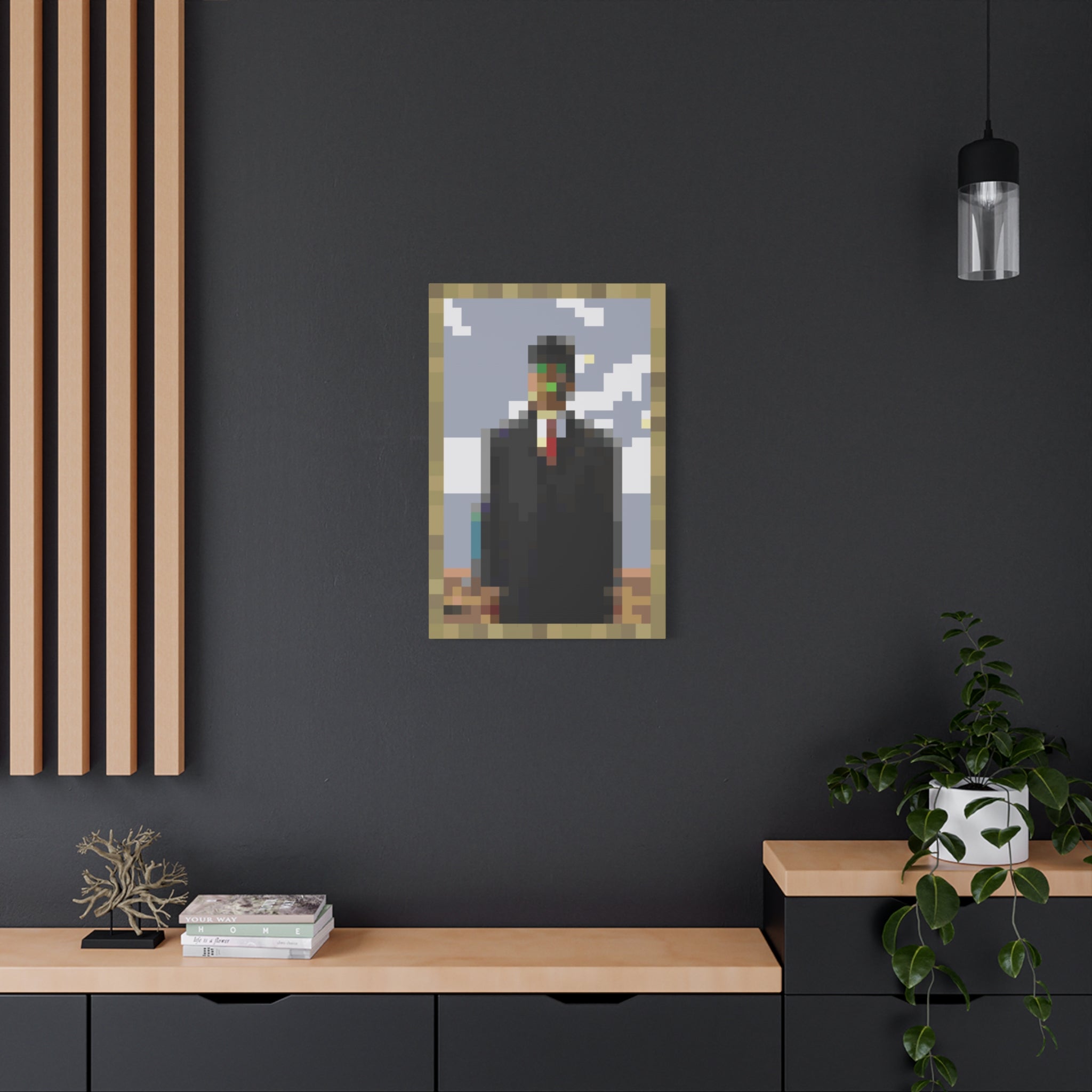 The Son of Man Pixel-Style Matte Canvas Print