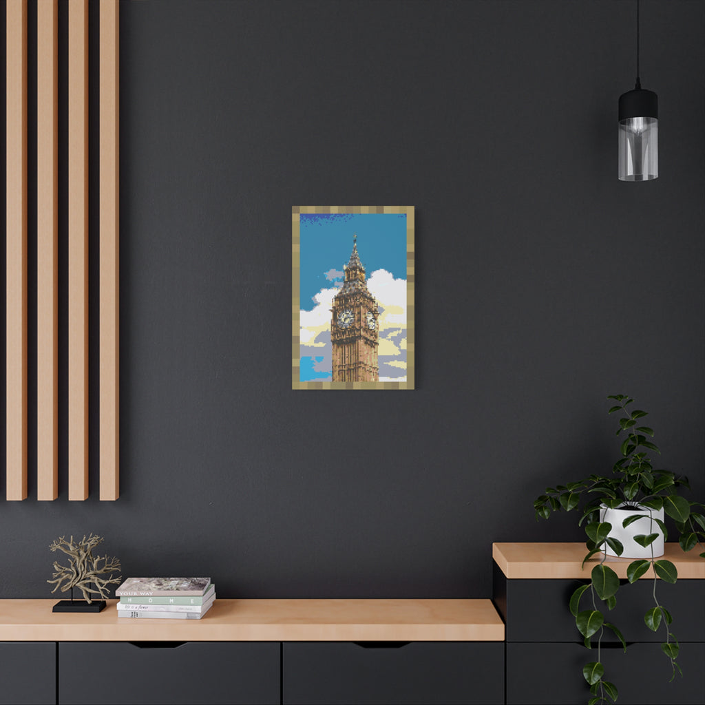 Big Ben Pixel-Style Matte Canvas Print