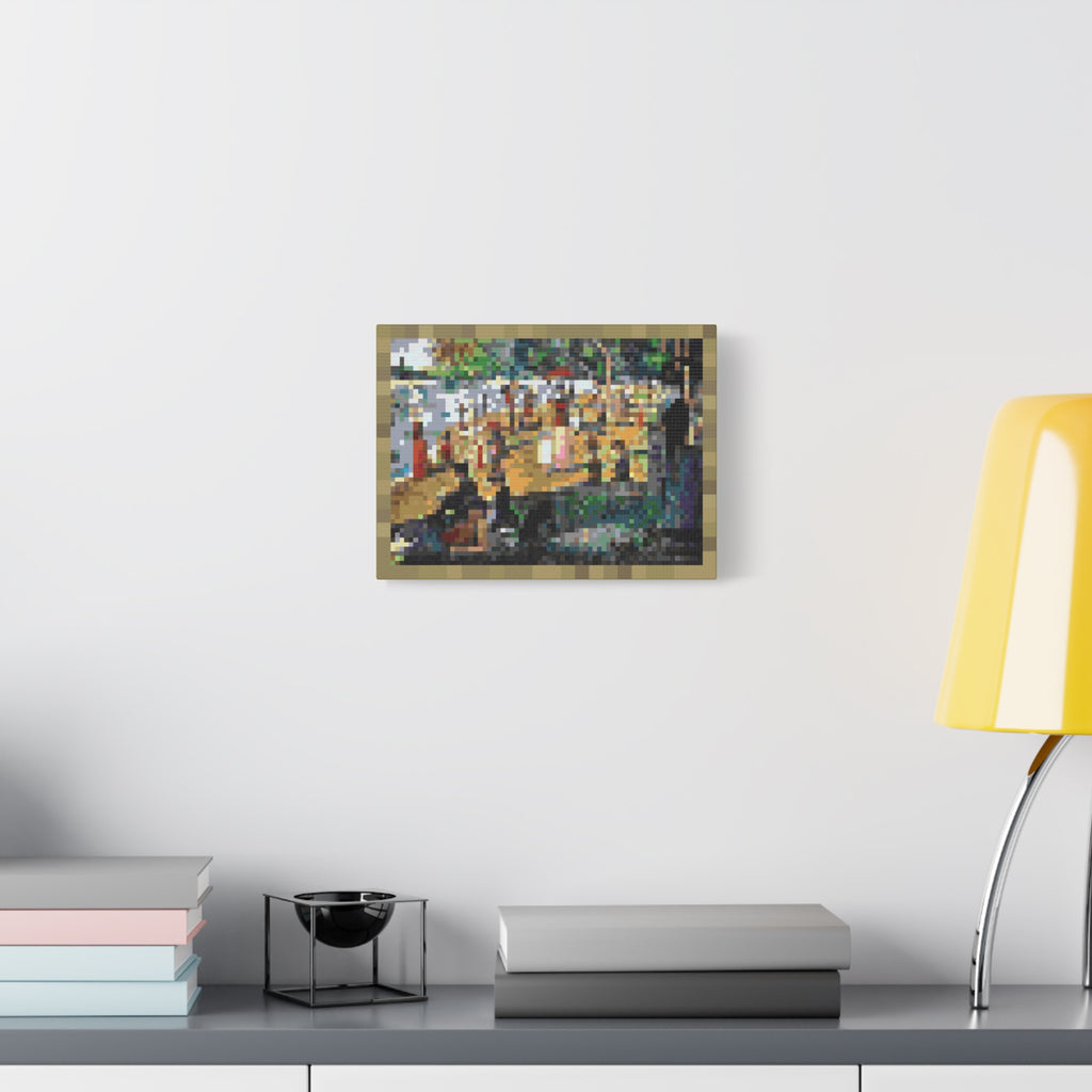 Sunday Afternoon on the Island Pixel-Style Matte Canvas Print