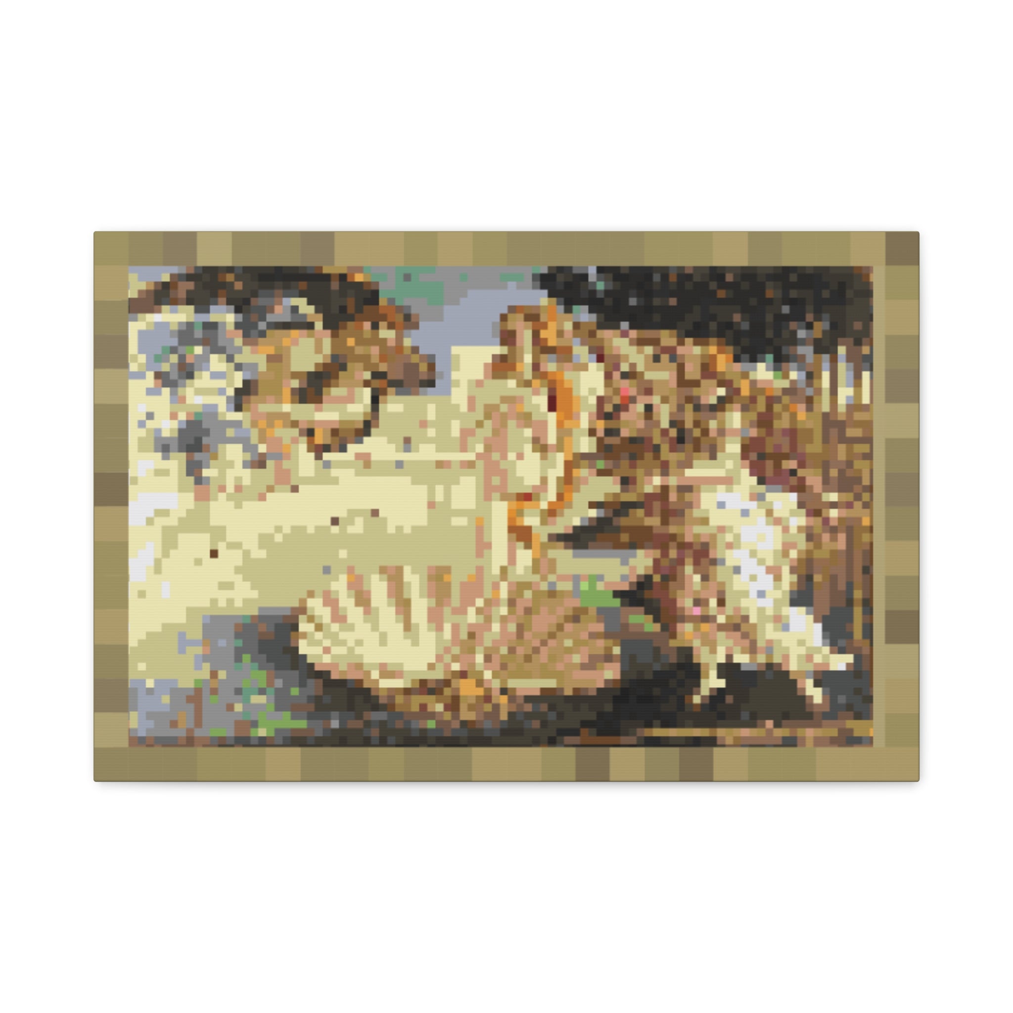 The Birth of Venus Pixel-Style Matte Canvas Print