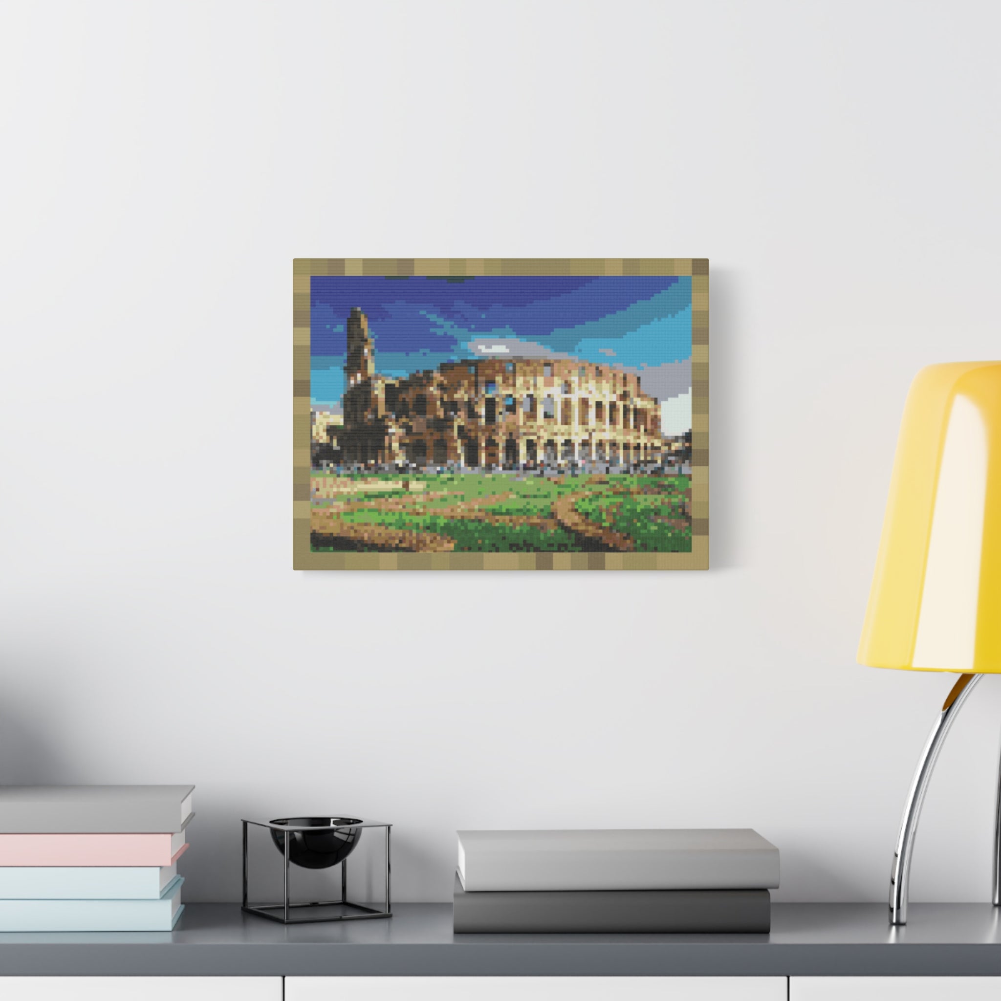 Colosseum Pixel-Style Matte Canvas Print