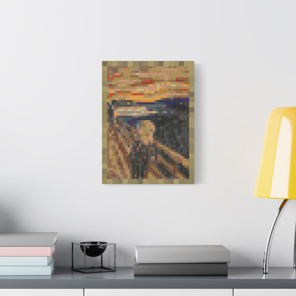 The Scream Pixel-Style Matte Canvas Print