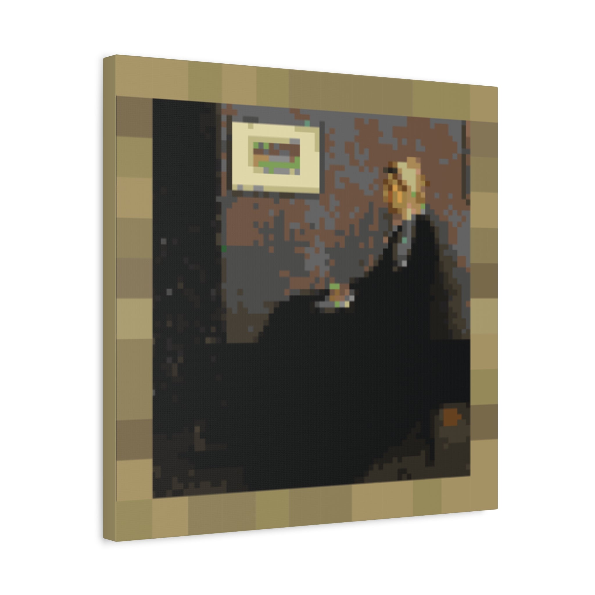 Whistler's Mother Pixel-Style Matte Canvas Print