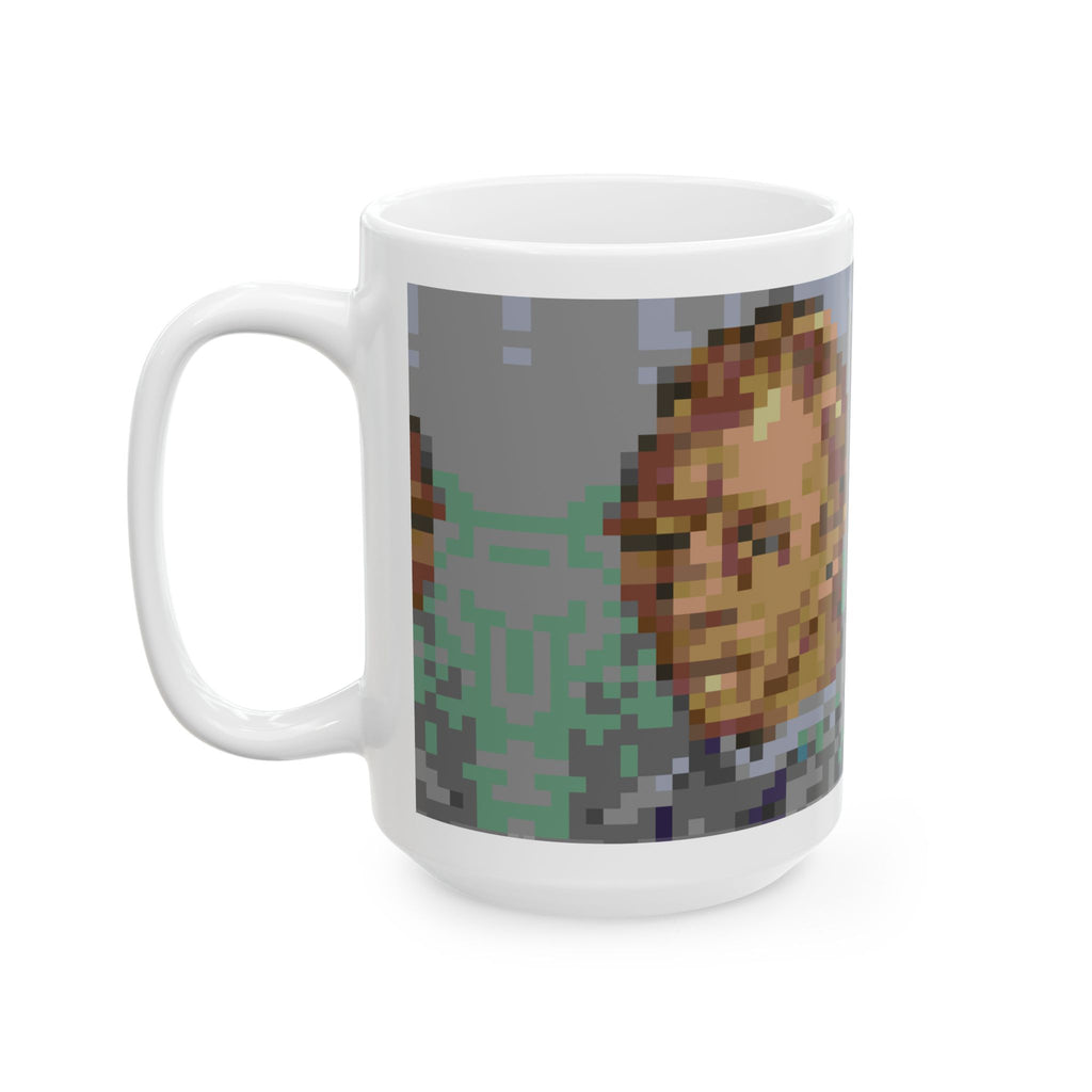 L'artiste Sans Barbe Pixel-Style Ceramic Mug (11oz/15oz)