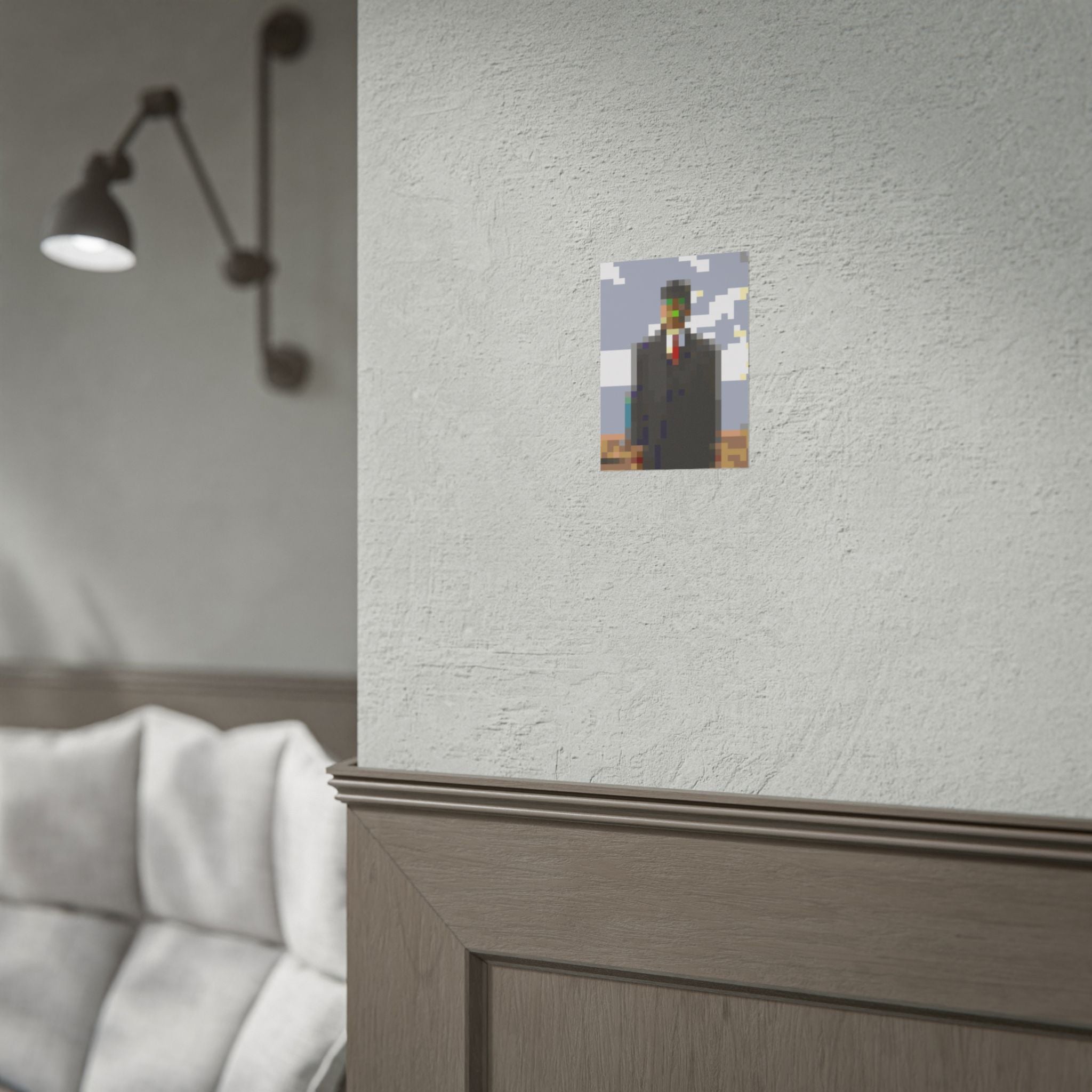 The Son of Man Pixel-Style Rolled Art Print