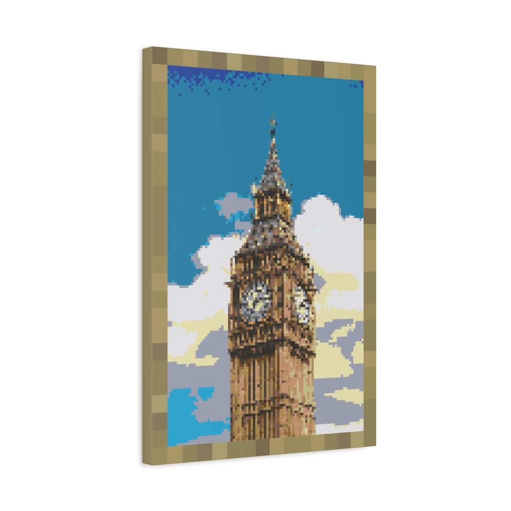 Big Ben Pixel-Style Matte Canvas Print