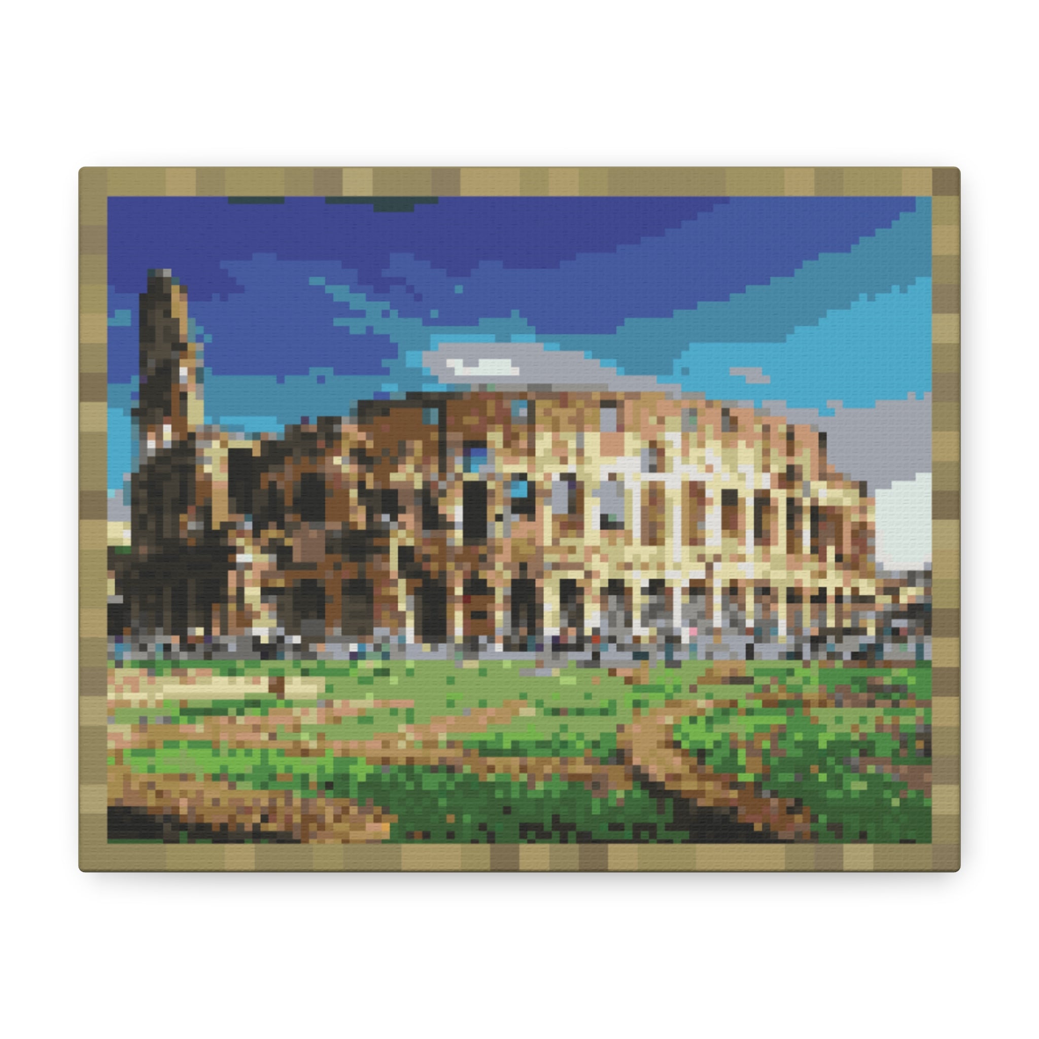 Colosseum Pixel-Style Matte Canvas Print