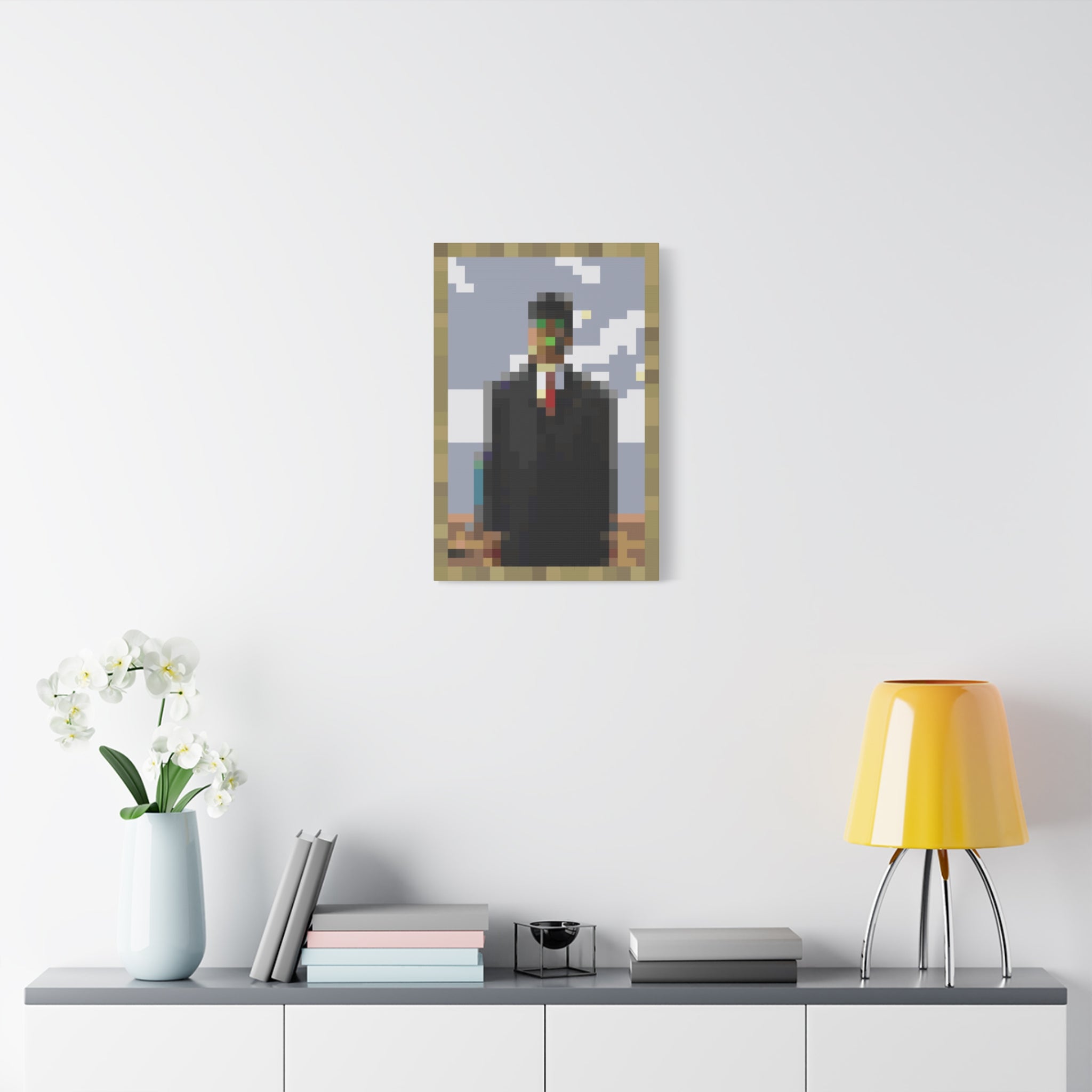 The Son of Man Pixel-Style Matte Canvas Print
