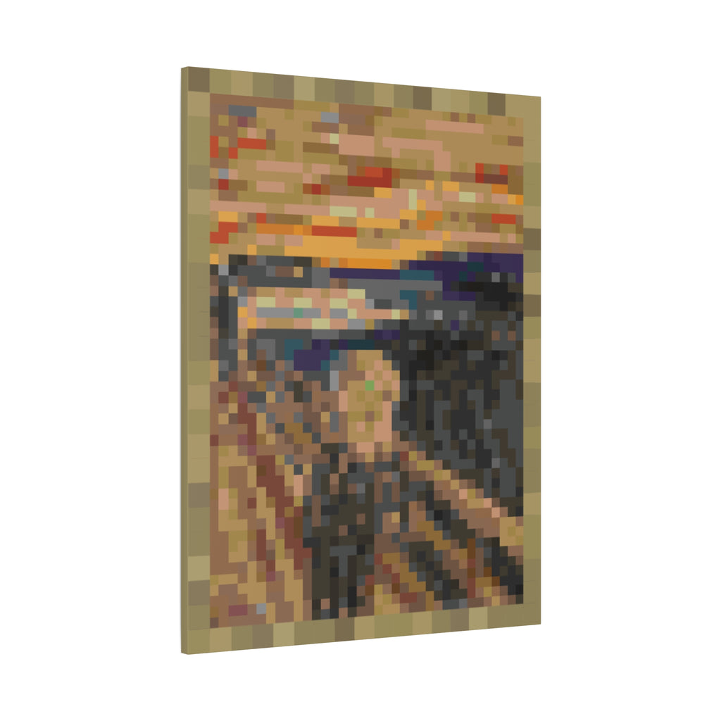 The Scream Pixel-Style Matte Canvas Print