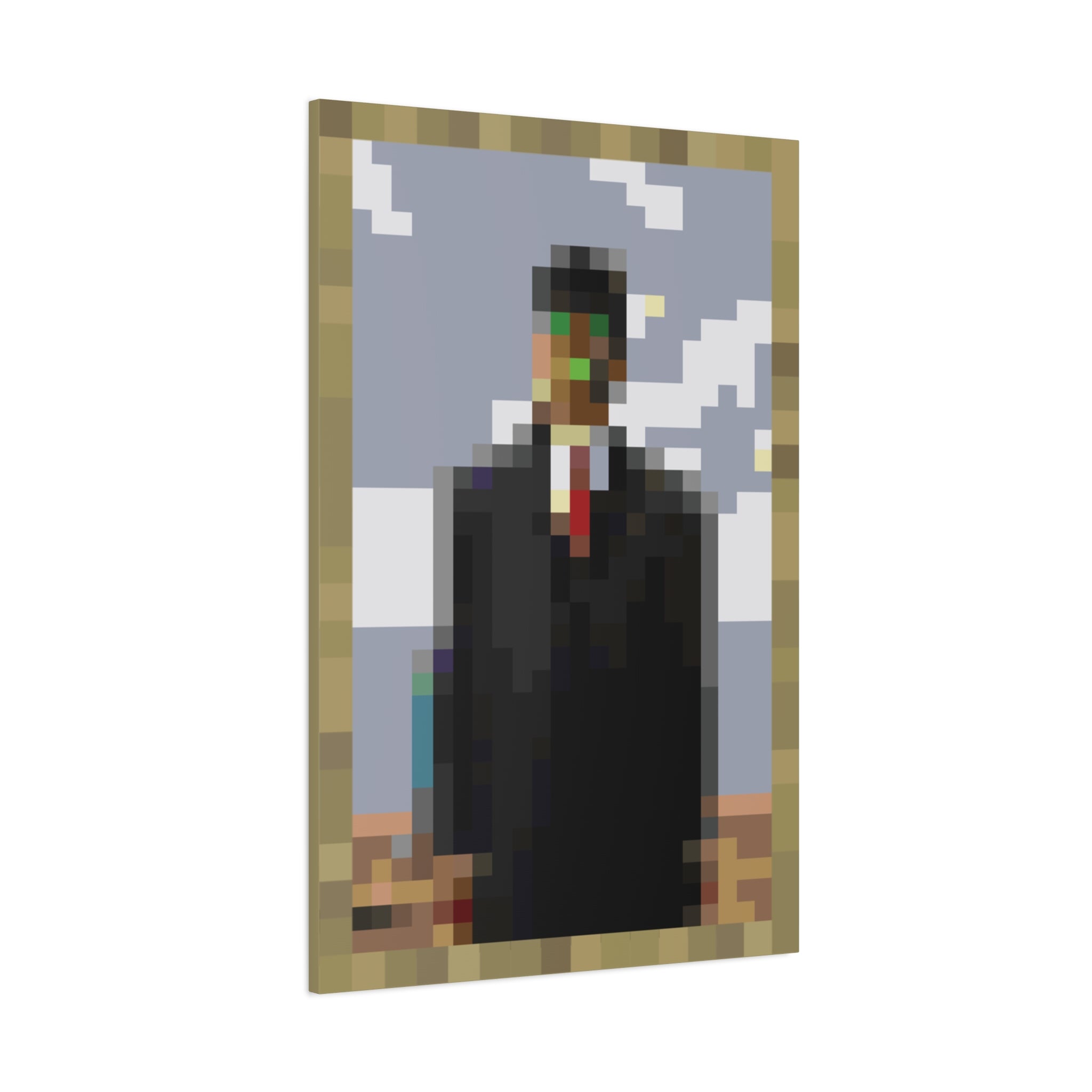 The Son of Man Pixel-Style Matte Canvas Print