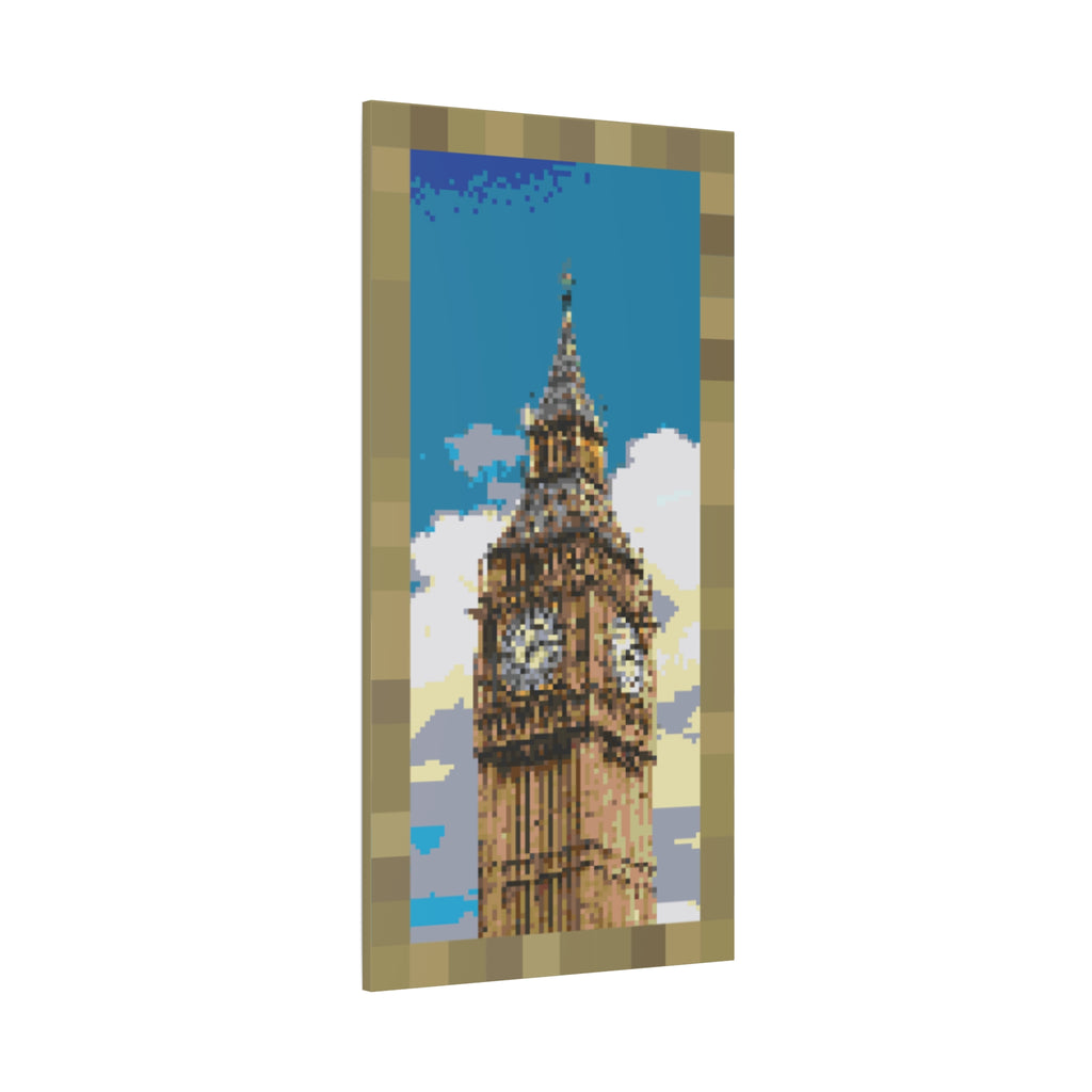 Big Ben Pixel-Style Matte Canvas Print
