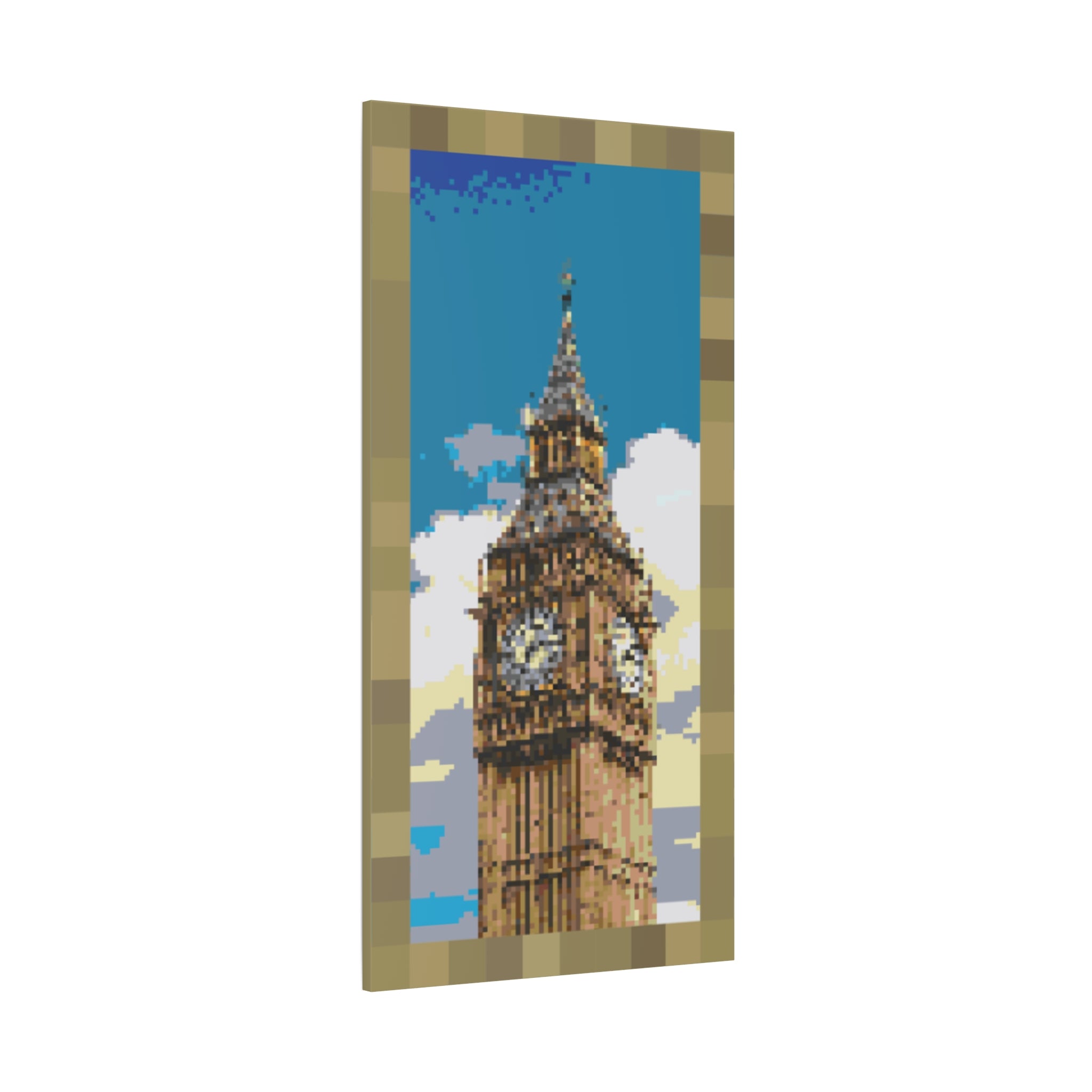 Big Ben Pixel-Style Matte Canvas Print