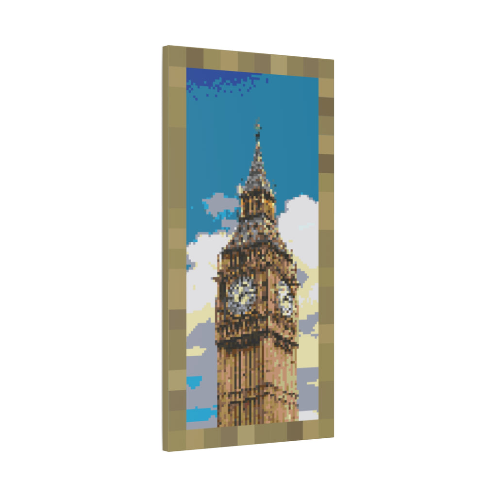 Big Ben Pixel-Style Matte Canvas Print
