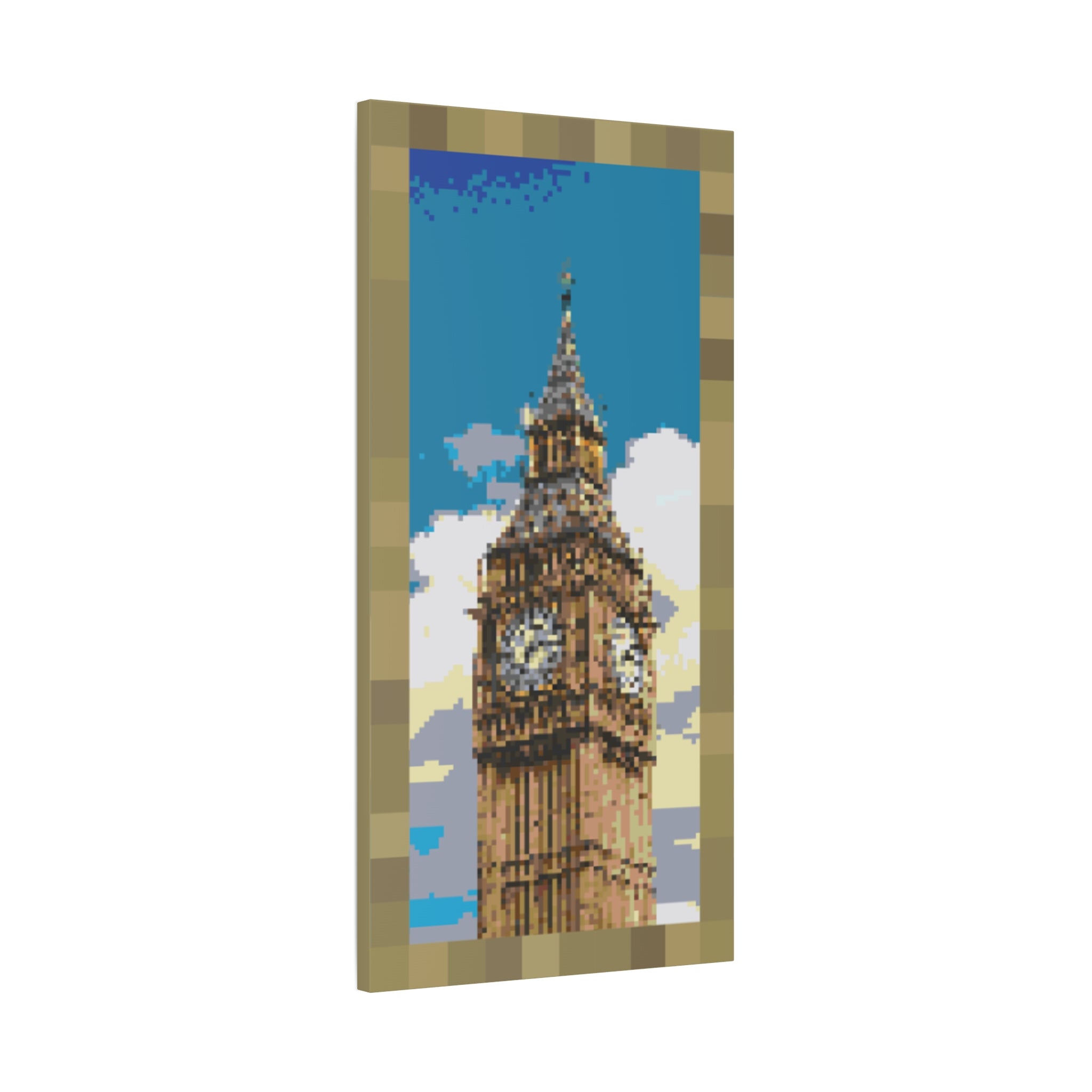 Big Ben Pixel-Style Matte Canvas Print