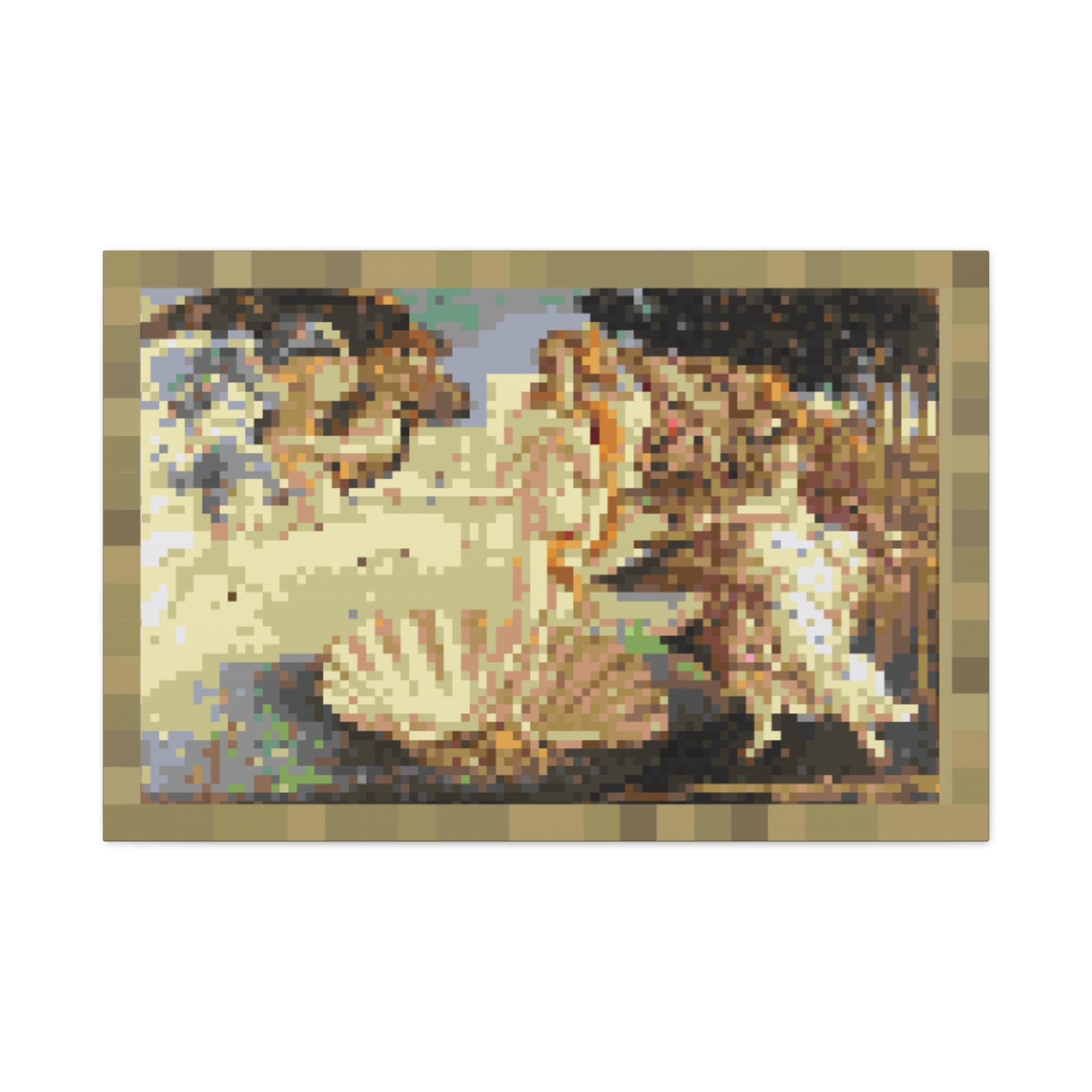 The Birth of Venus Pixel-Style Matte Canvas Print