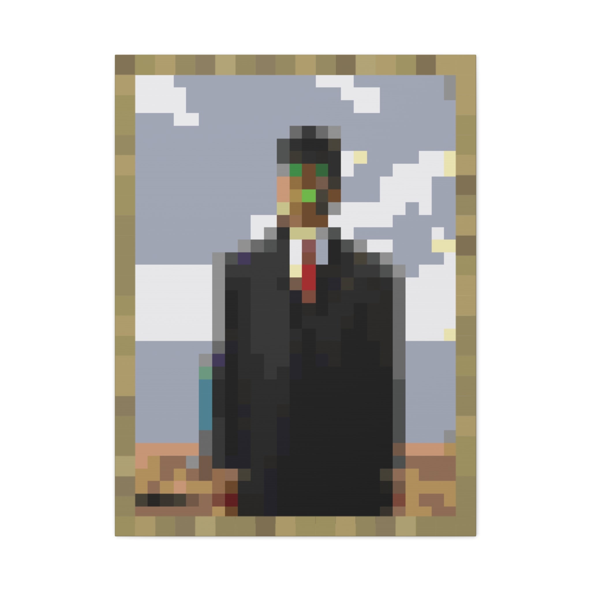 The Son of Man Pixel-Style Matte Canvas Print