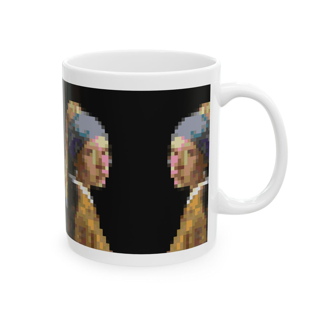 Girl with a Pearl Earring Pixel-Style Ceramic Mug (11oz/15oz)