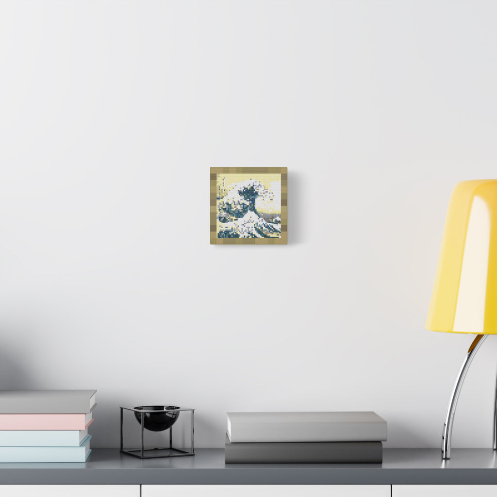 The Great Wave Pixel-Style Matte Canvas Print