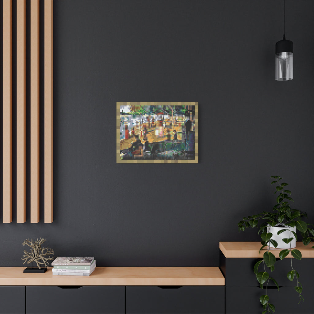 Sunday Afternoon on the Island Pixel-Style Matte Canvas Print