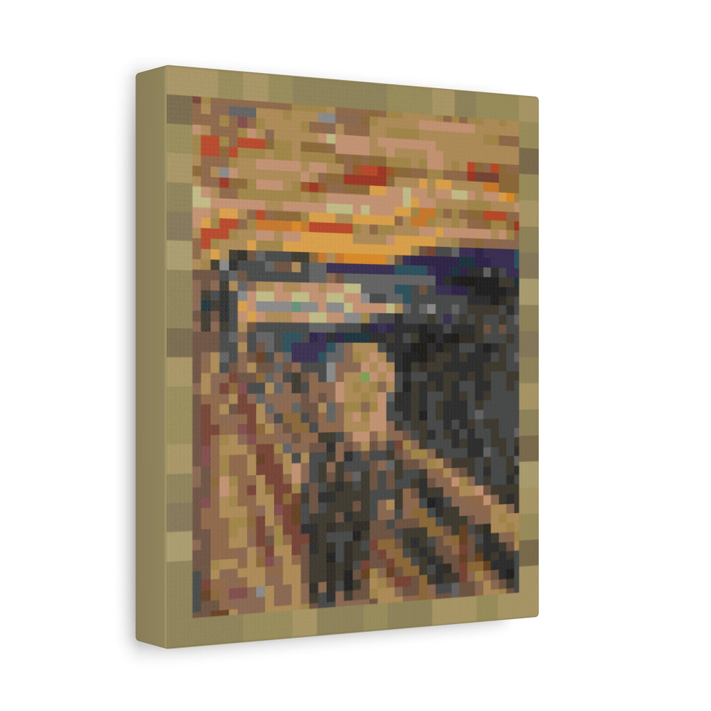 The Scream Pixel-Style Matte Canvas Print