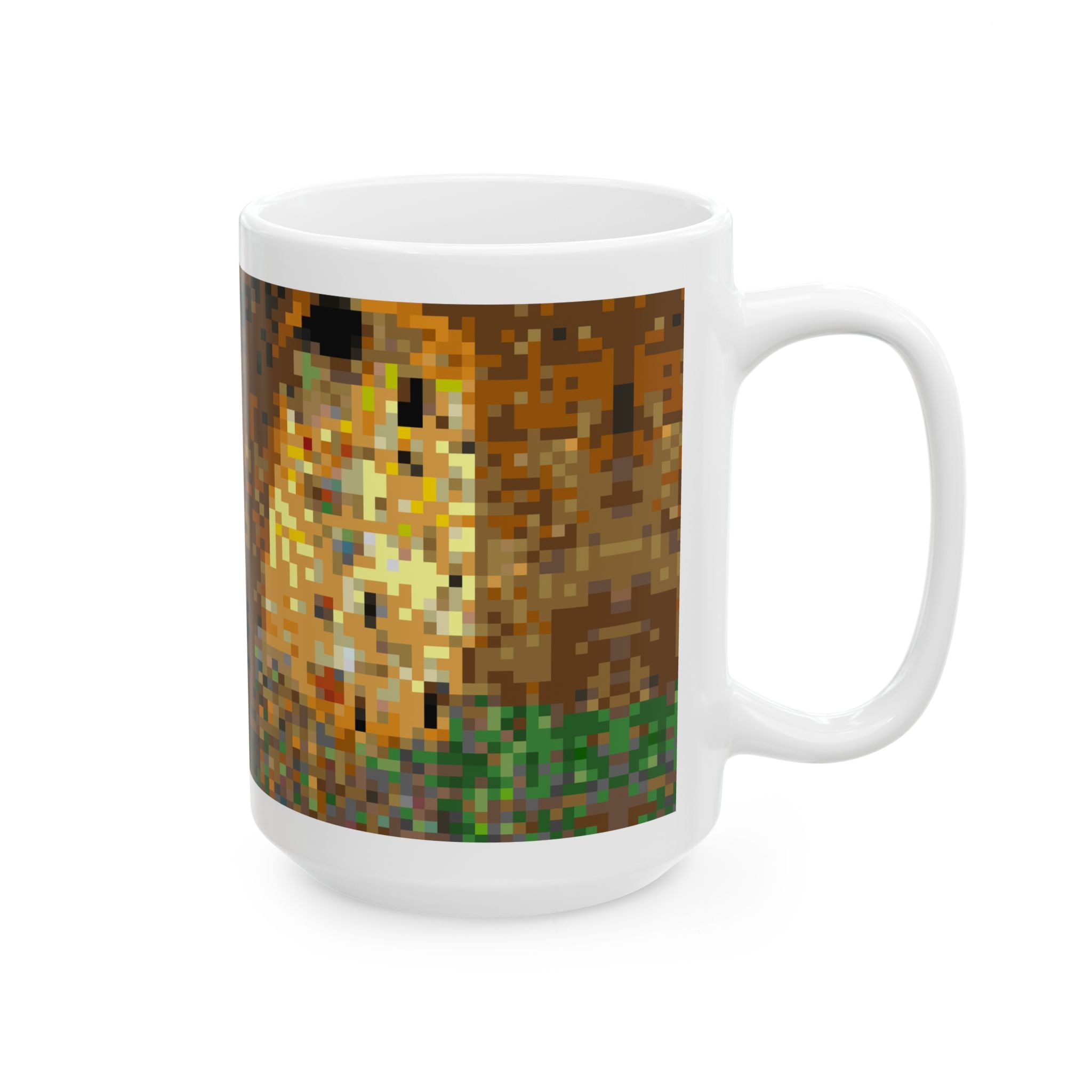 The Kiss Pixel-Style Ceramic Mug (11oz/15oz)