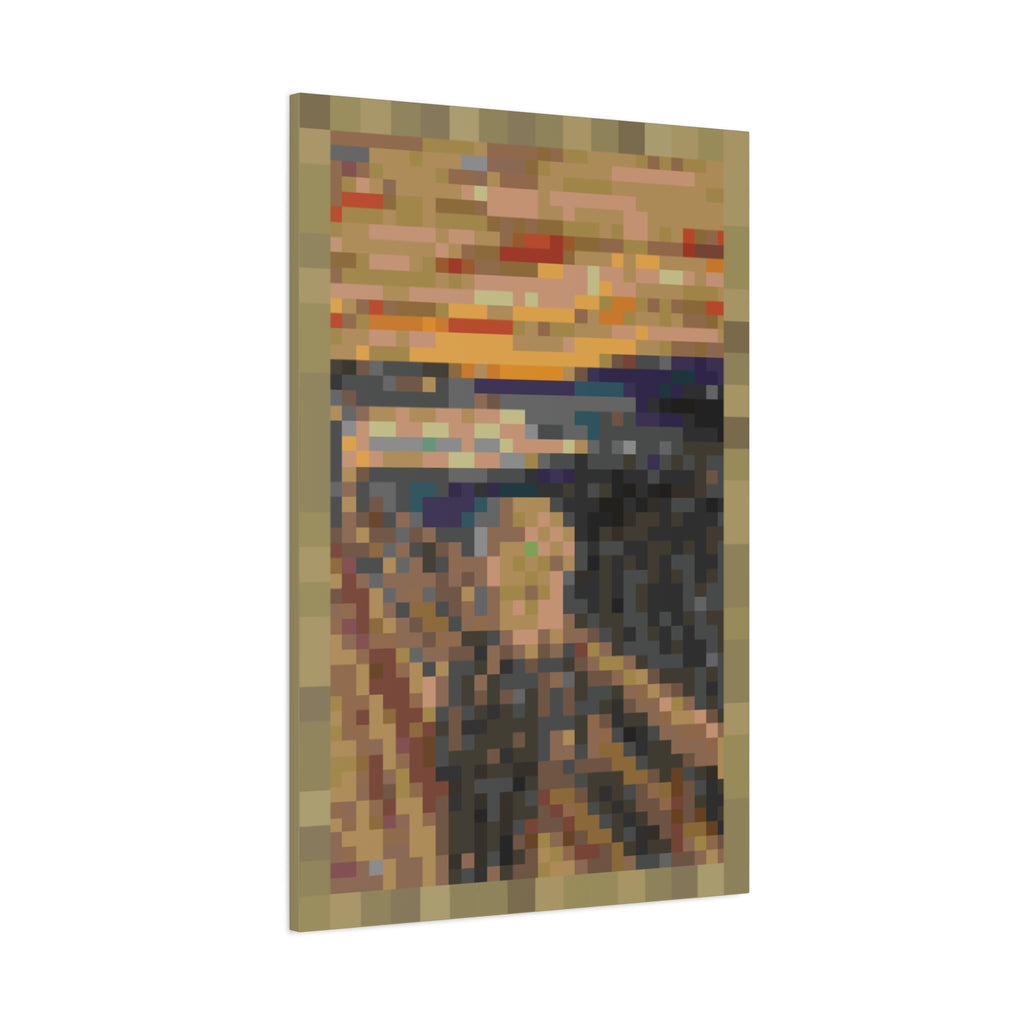 The Scream Pixel-Style Matte Canvas Print