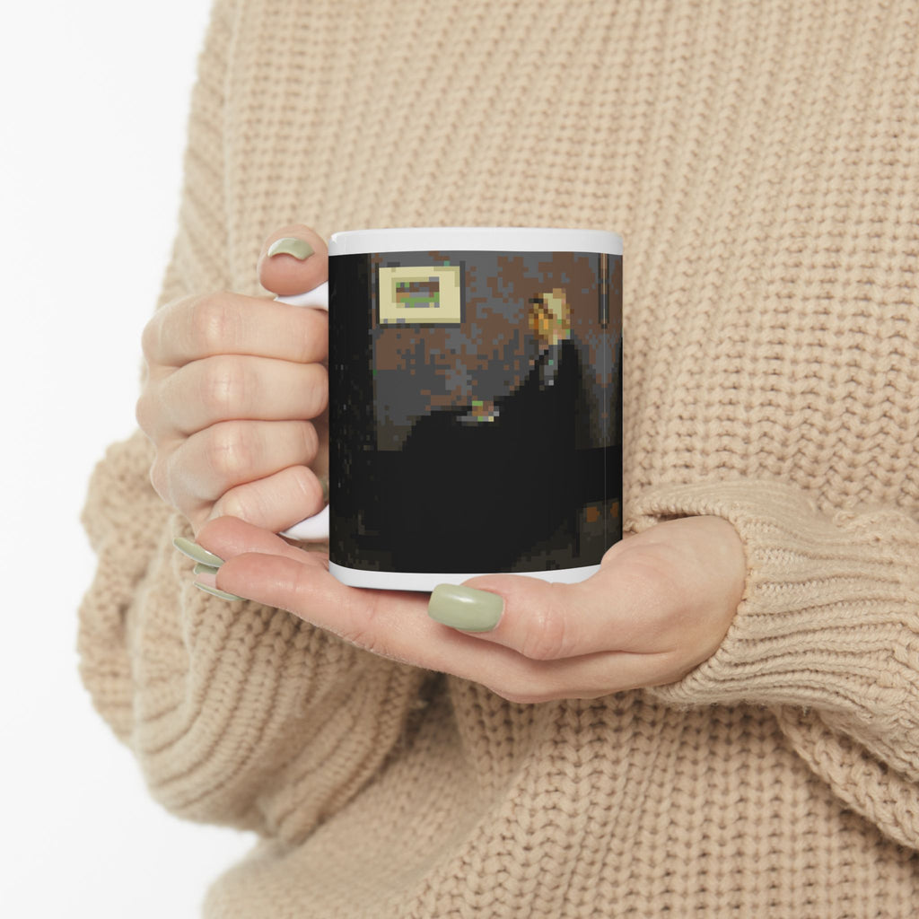 Whistler's Mother Pixel-Style Ceramic Mug (11oz/15oz)