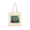 Starry Night Pixel Art Tote Bag — Famous Artwork Canvas Tote