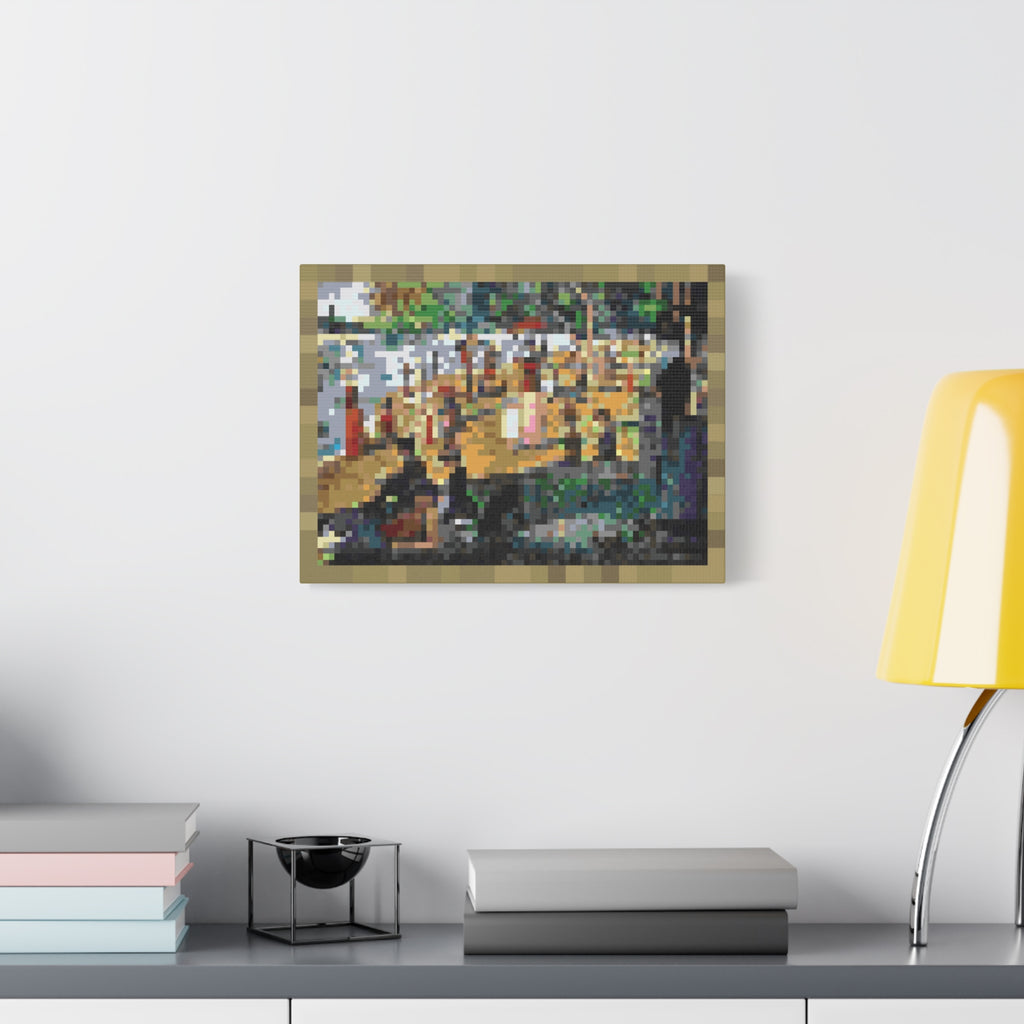 Sunday Afternoon on the Island Pixel-Style Matte Canvas Print