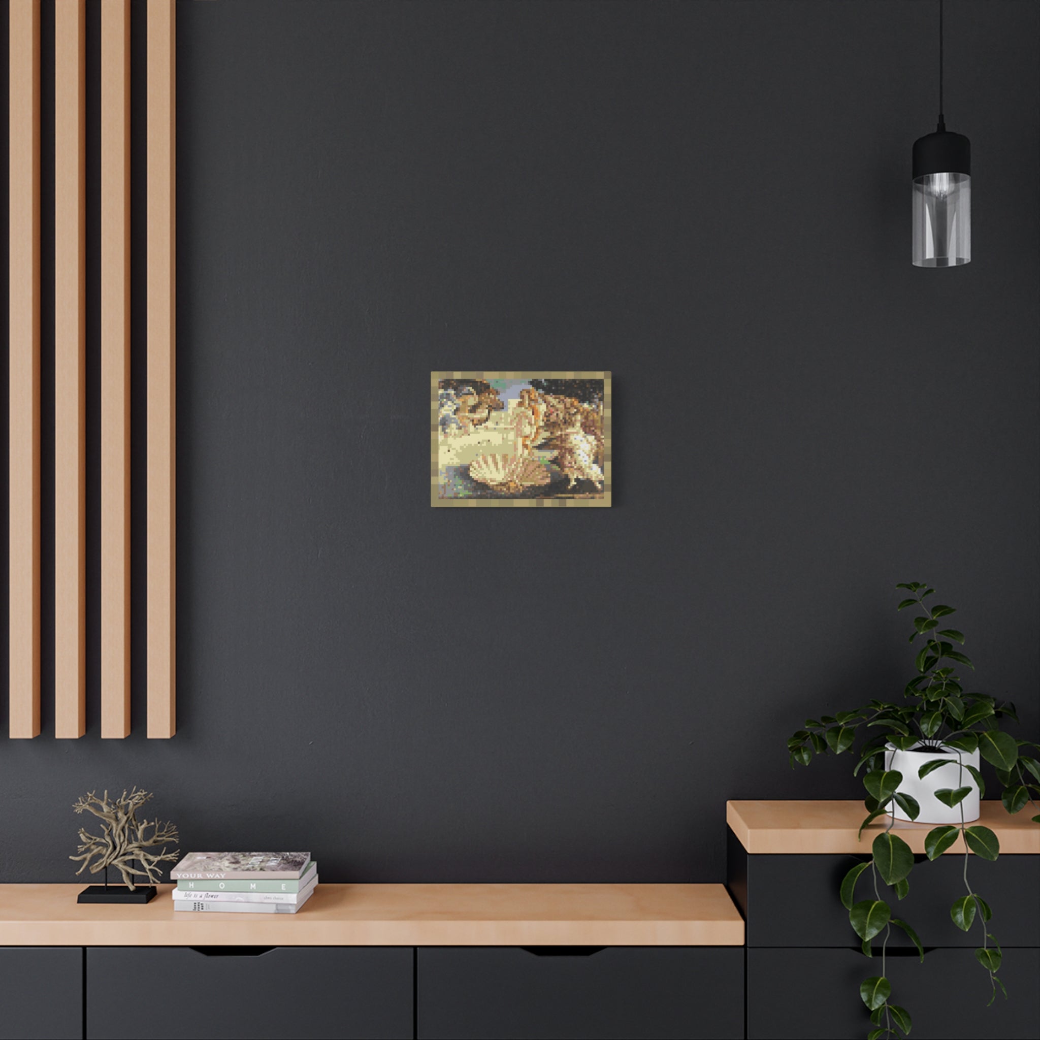 The Birth of Venus Pixel-Style Matte Canvas Print