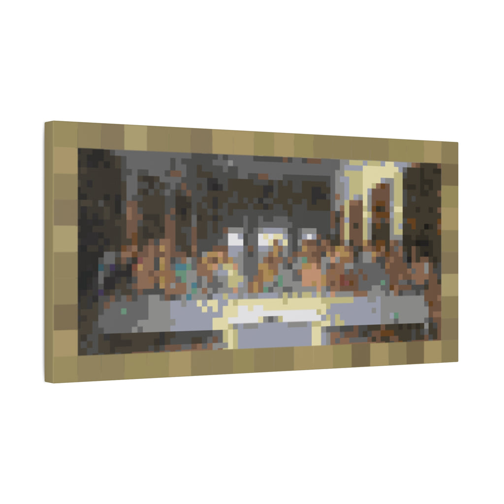 Last Supper Pixel-Style Matte Canvas Print