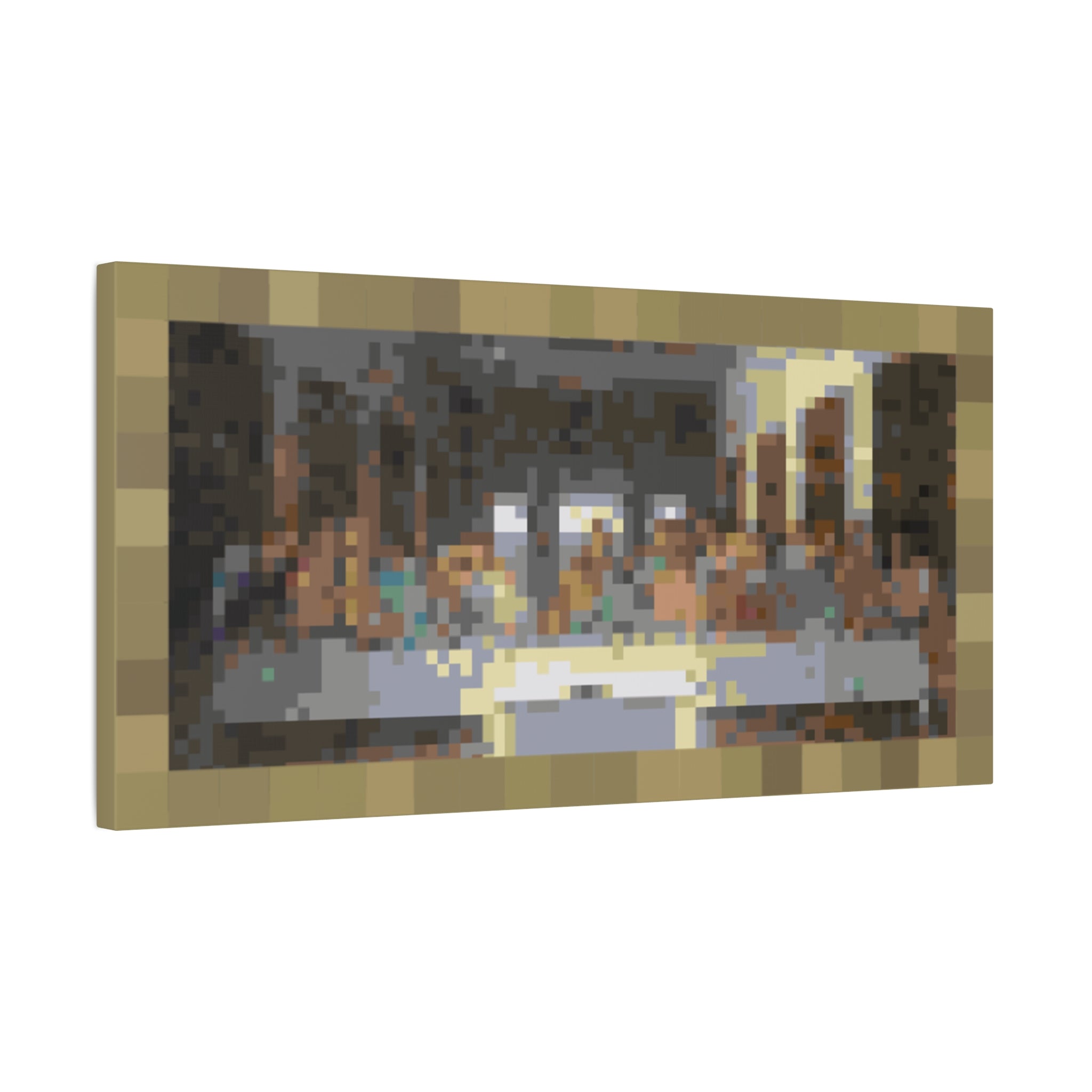 Last Supper Pixel-Style Matte Canvas Print