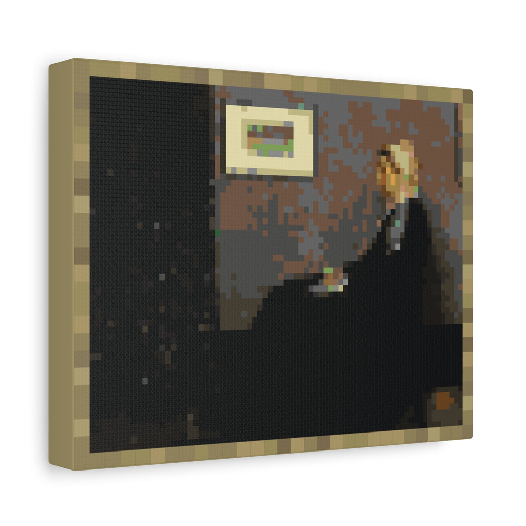 Whistler's Mother Pixel-Style Matte Canvas Print
