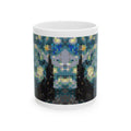 Starry Night Pixel-Style Ceramic Mug (11oz/15oz)