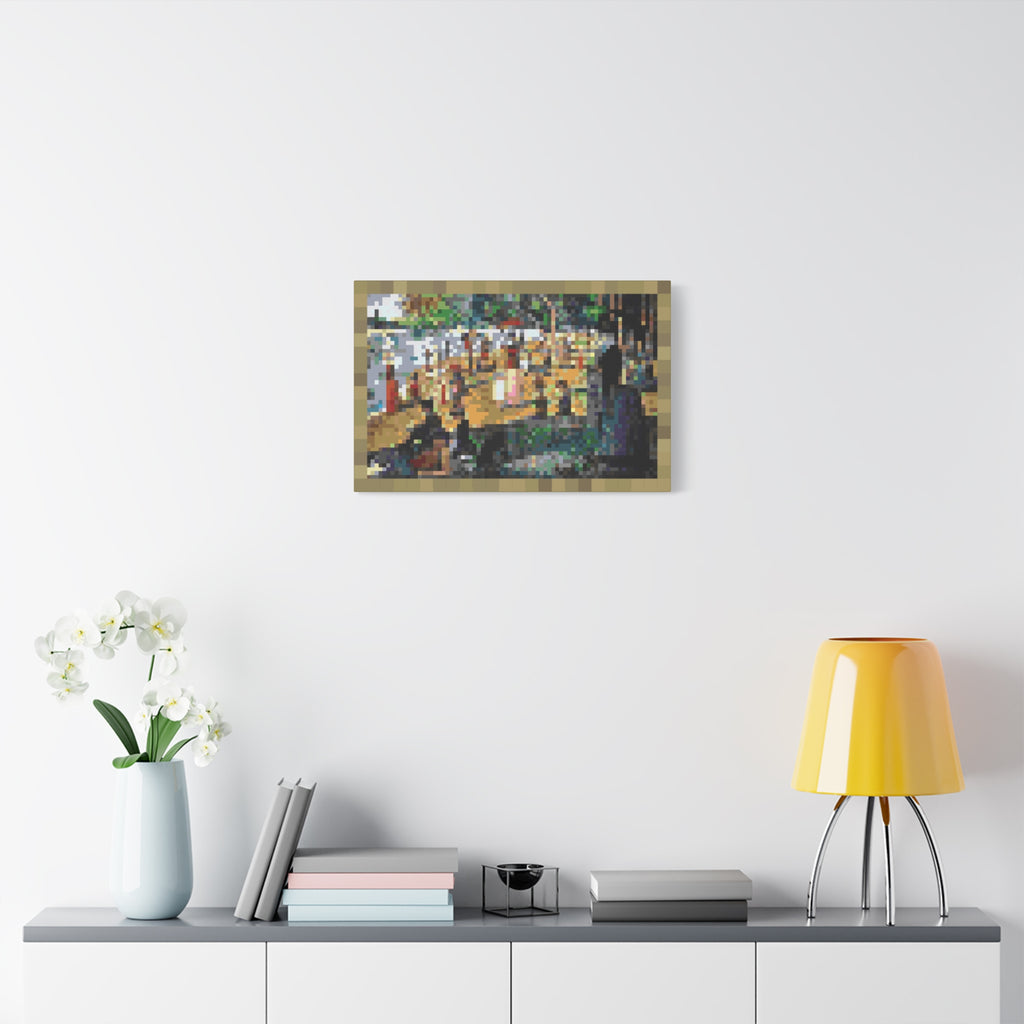 Sunday Afternoon on the Island Pixel-Style Matte Canvas Print