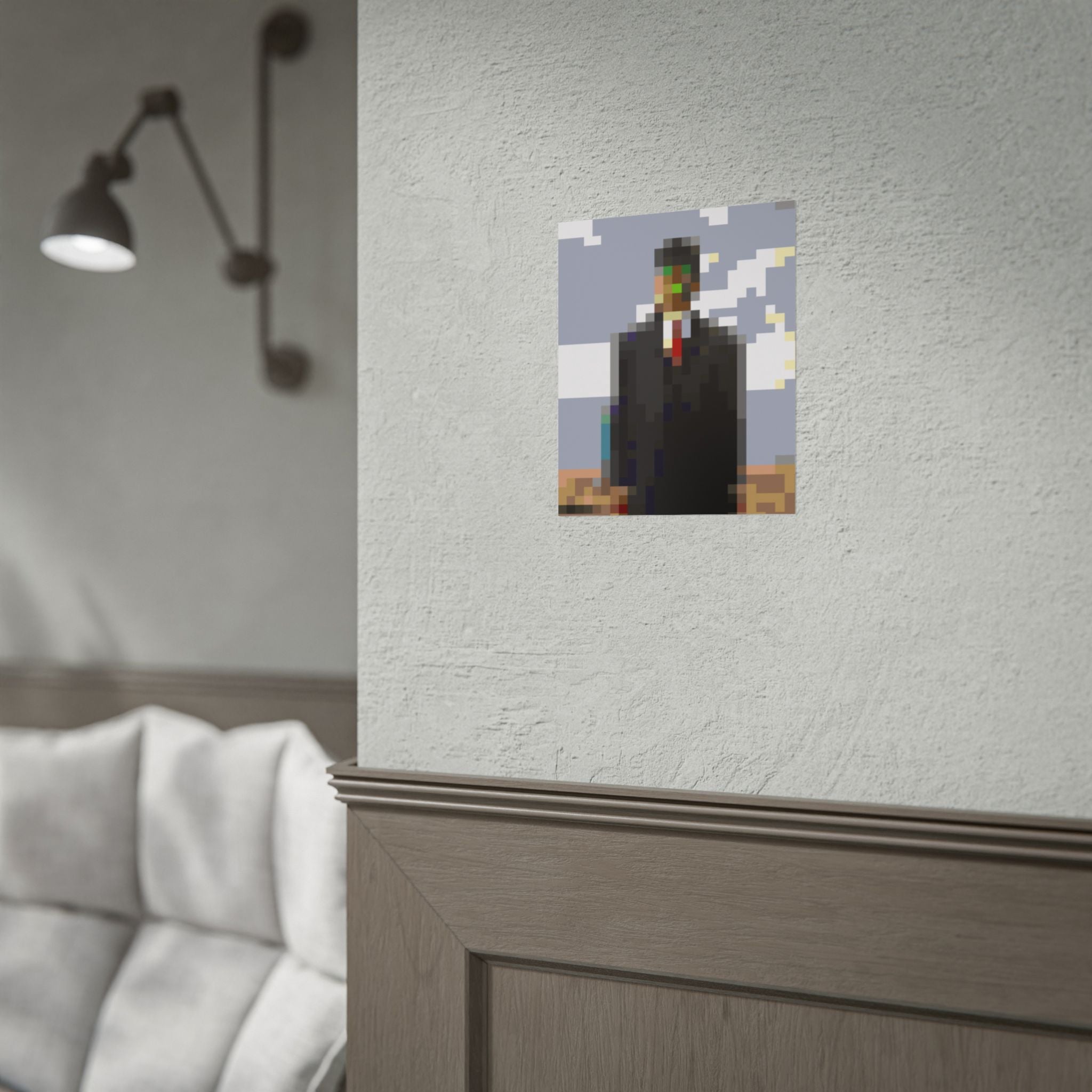 The Son of Man Pixel-Style Rolled Art Print