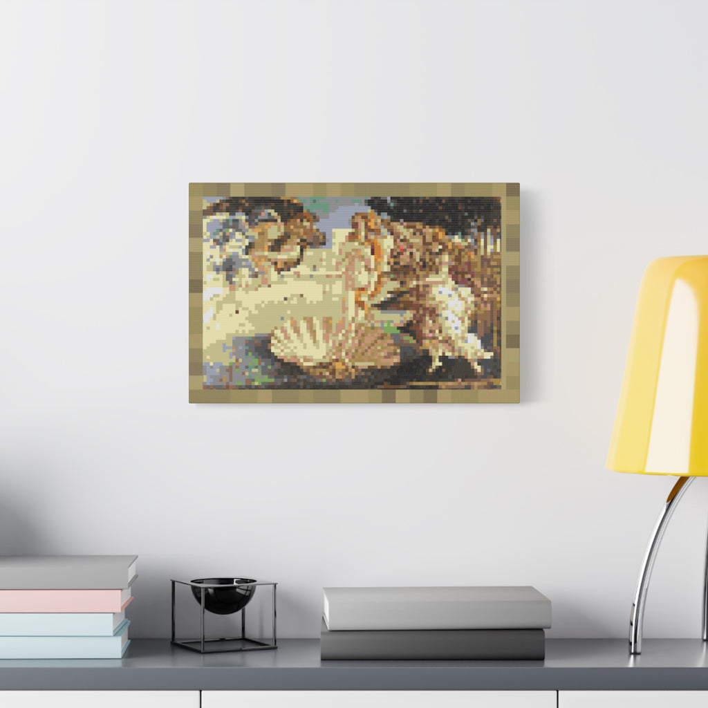 The Birth of Venus Pixel-Style Matte Canvas Print