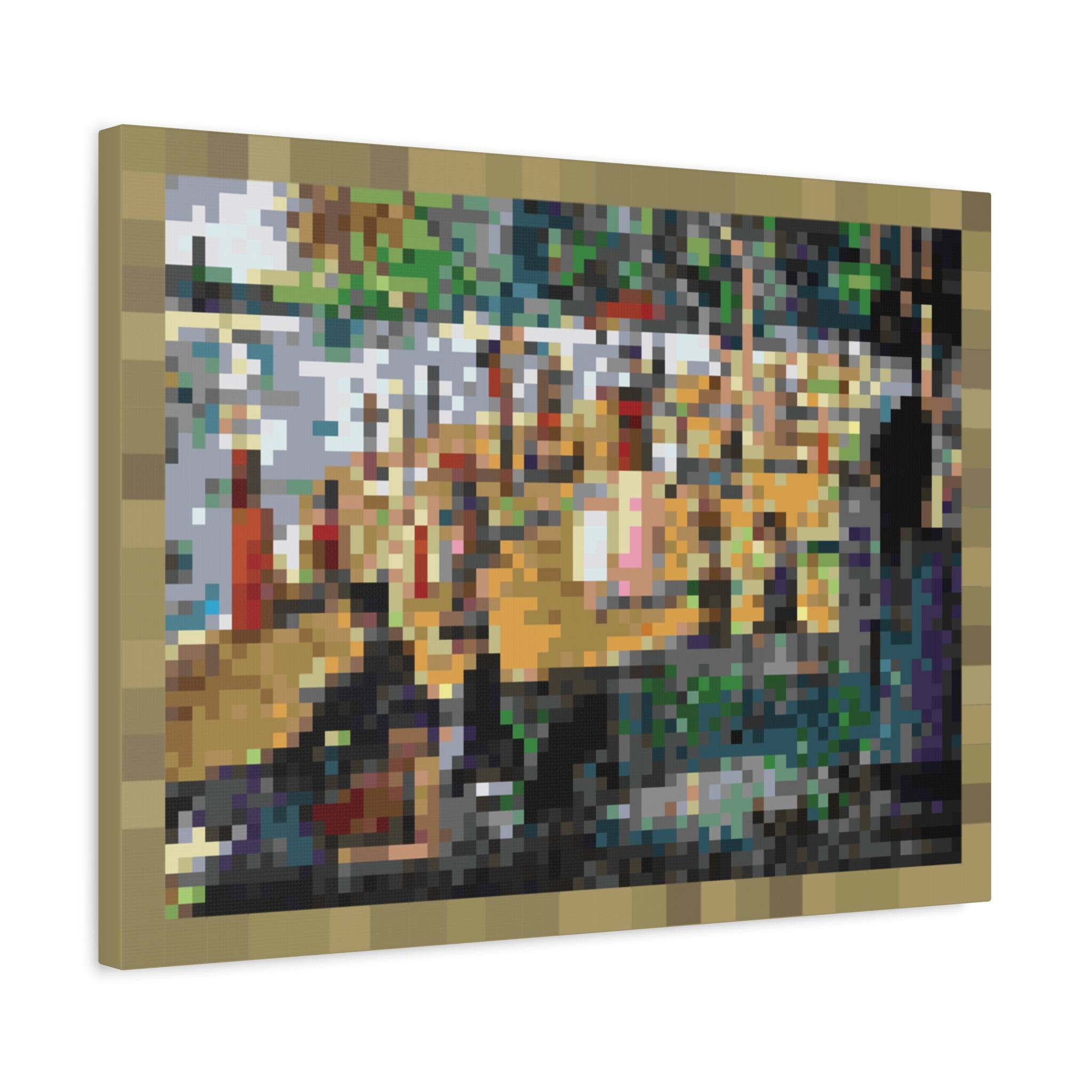 Sunday Afternoon on the Island Pixel-Style Matte Canvas Print