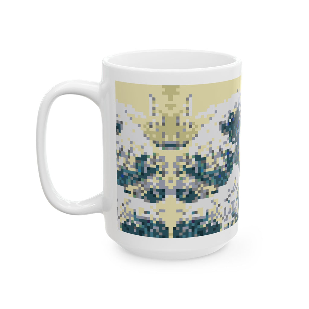 The Great Wave Pixel-Style Ceramic Mug (11oz/15oz)