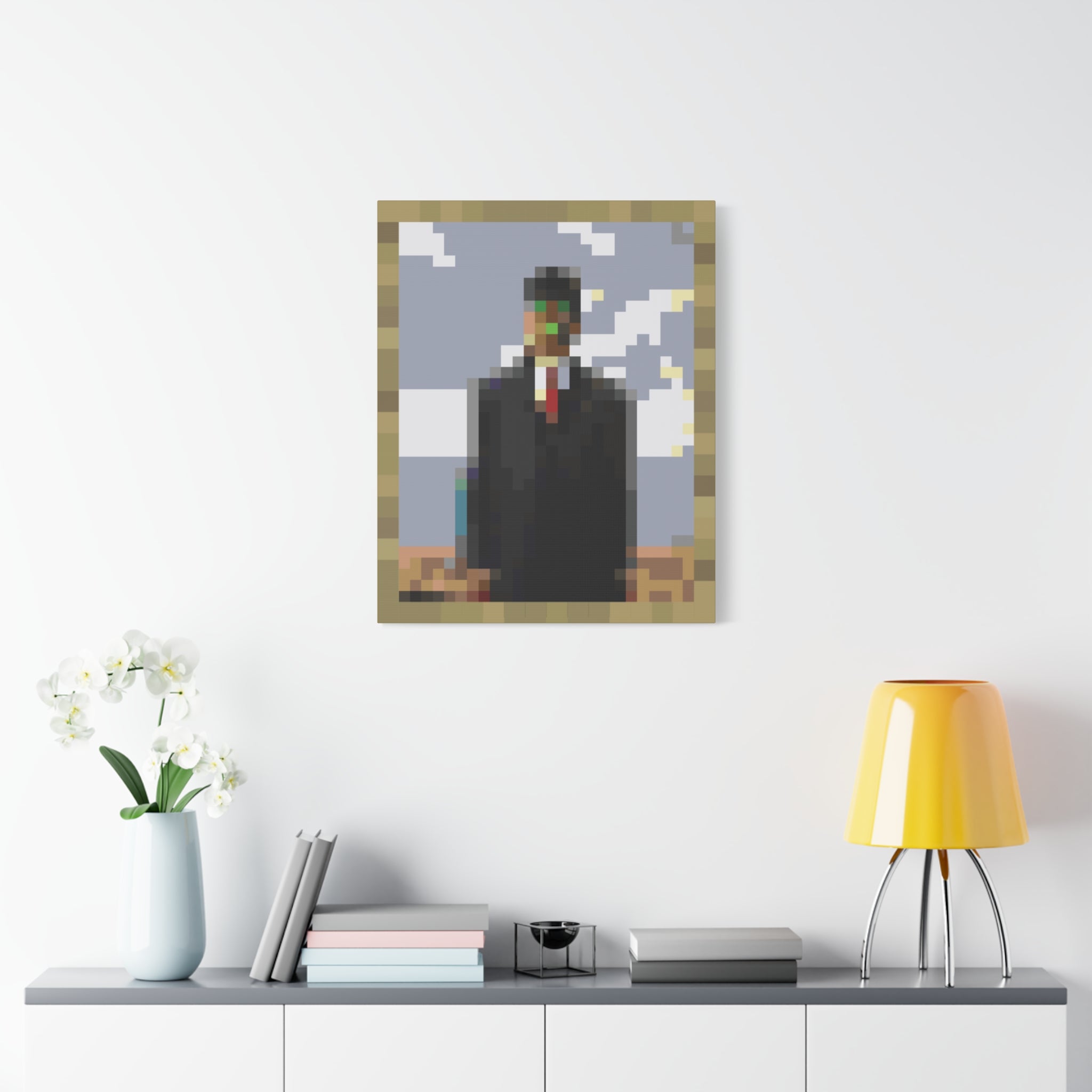 The Son of Man Pixel-Style Matte Canvas Print