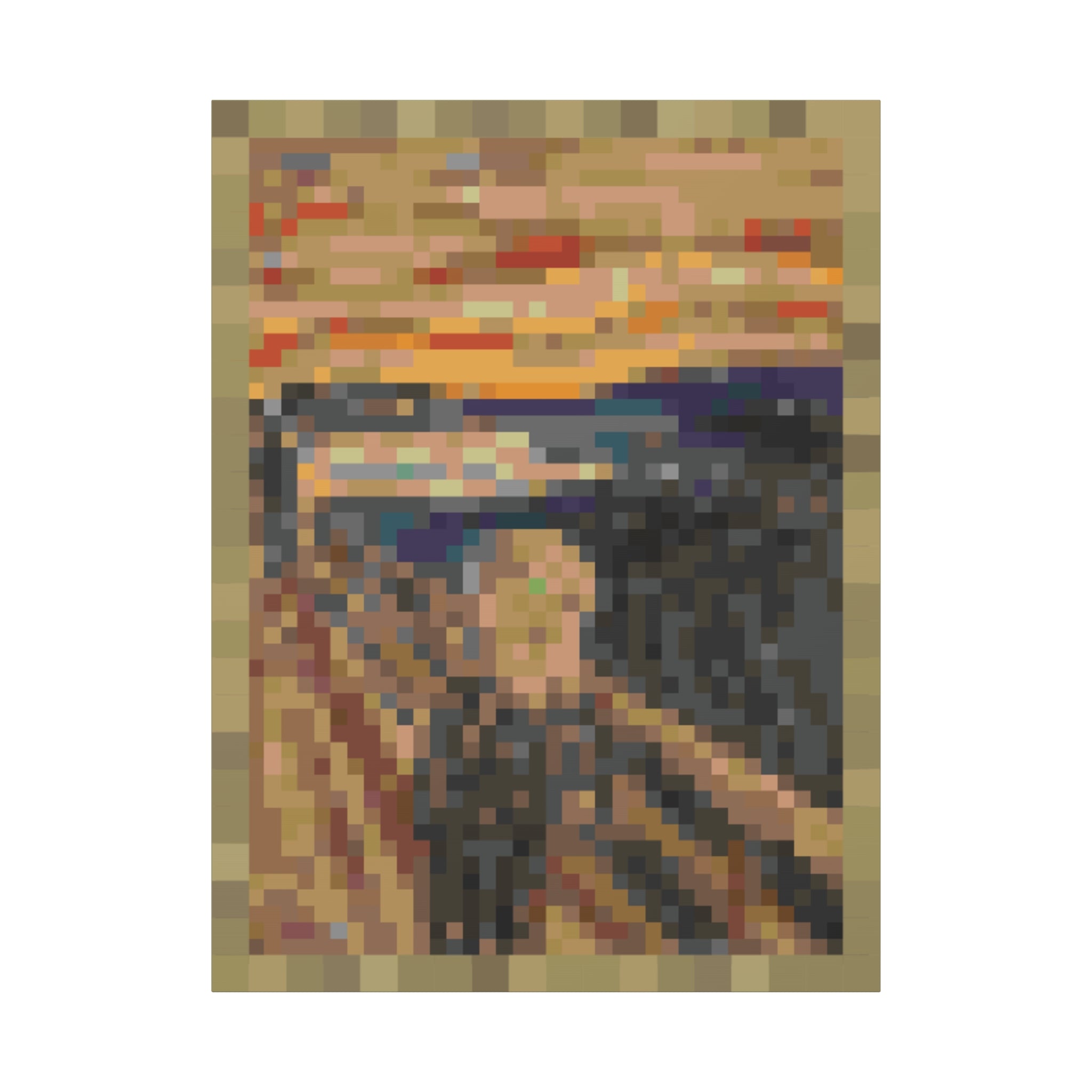 The Scream Pixel-Style Matte Canvas Print